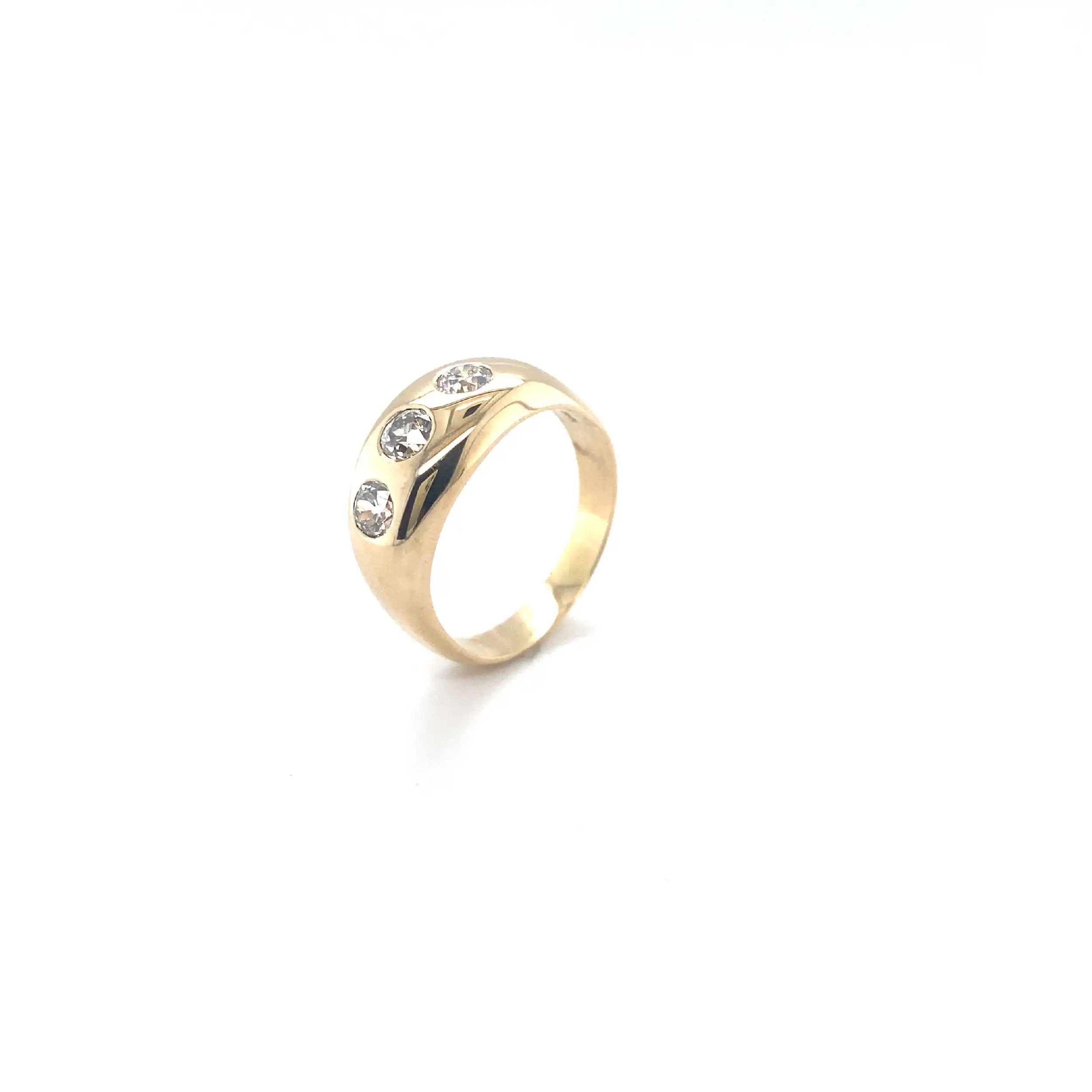 Ring Gelbgold mit Altschliffbrillanten Ring Gelbgold mit Altschliffbrillanten