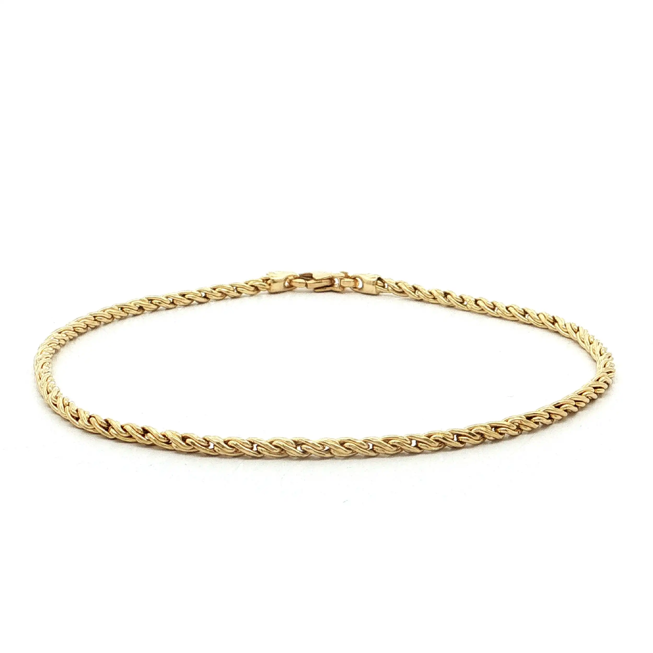 Zopfarmband Gelbgold