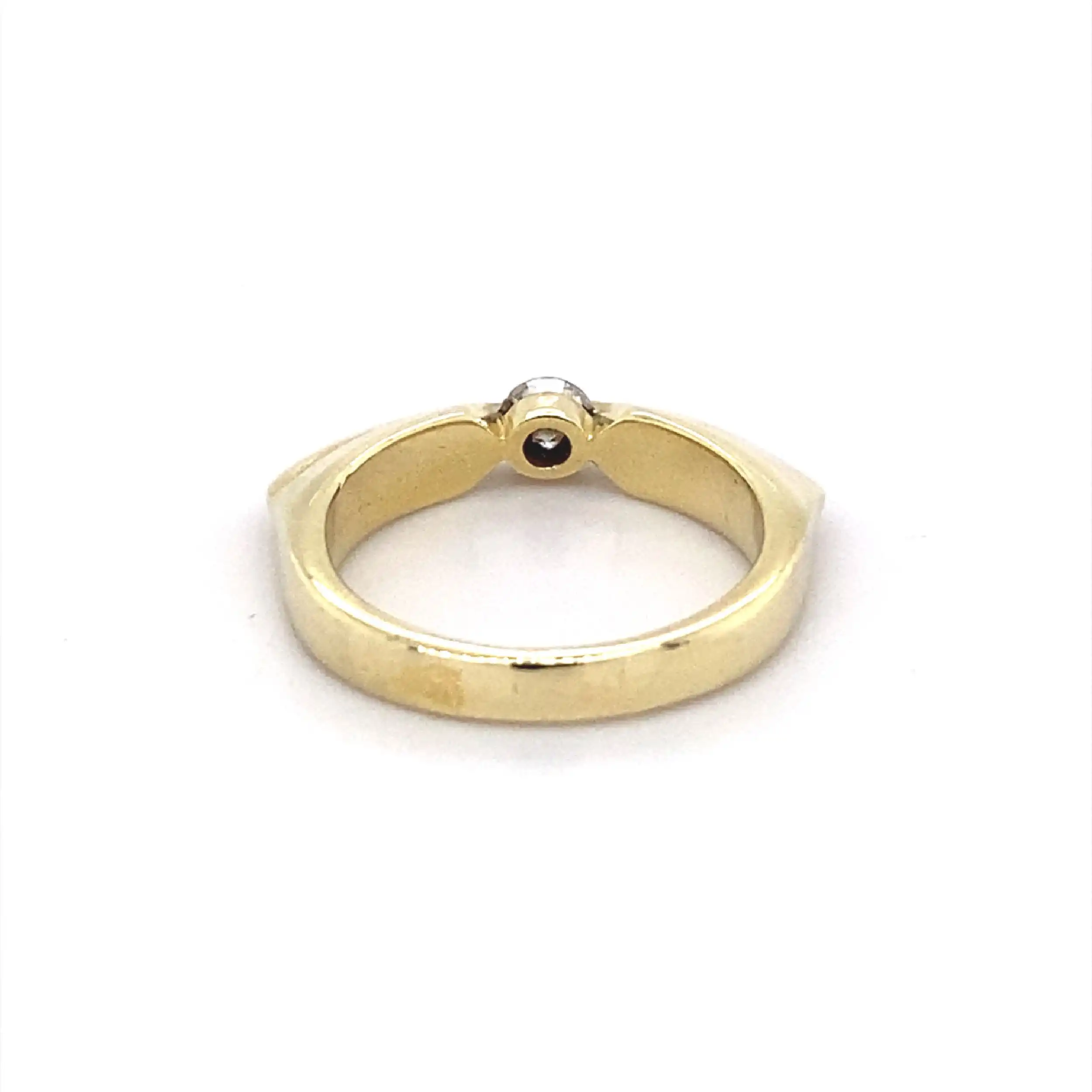 Ring Gelbgold mit Solitär Brillant, graviert mit 0,19ct Ring Gelbgold mit Solitär Brillant, graviert mit 0,19ct