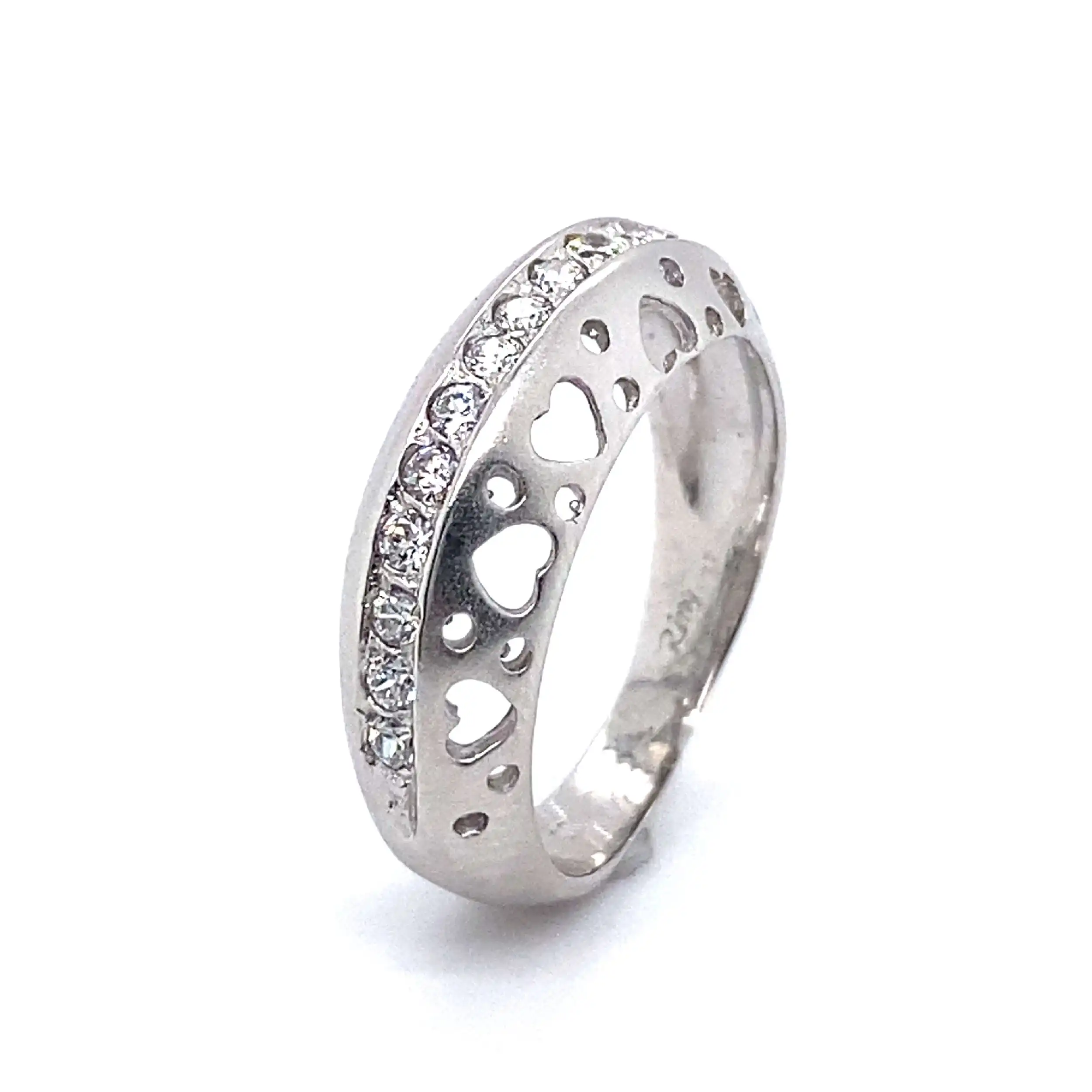 Ring Weißgold mit Zirkonia Ring Weißgold mit Zirkonia