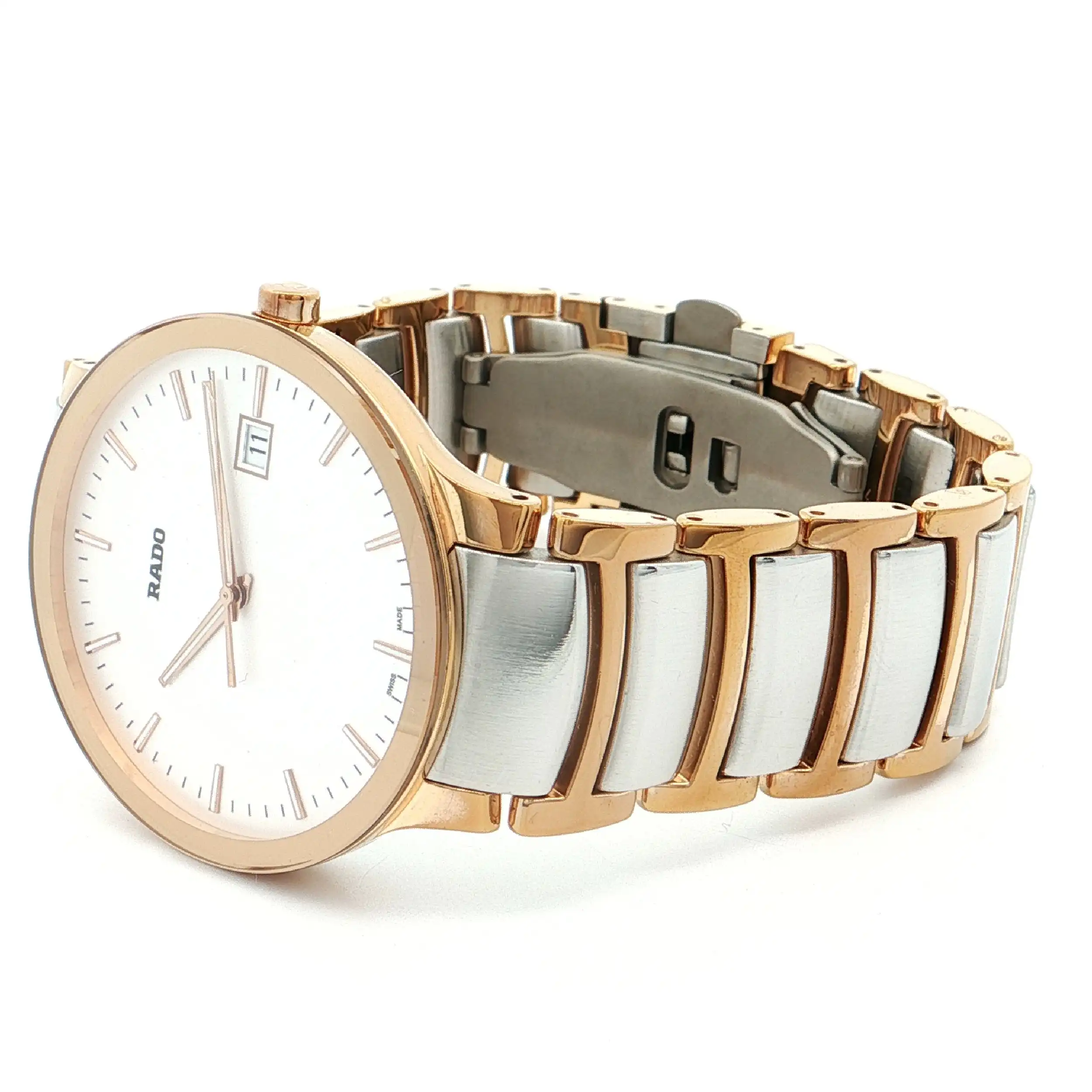 Herrenuhr Rado Centrix Quartz Stahl / Keramik 38mm Ref.115.0554.3