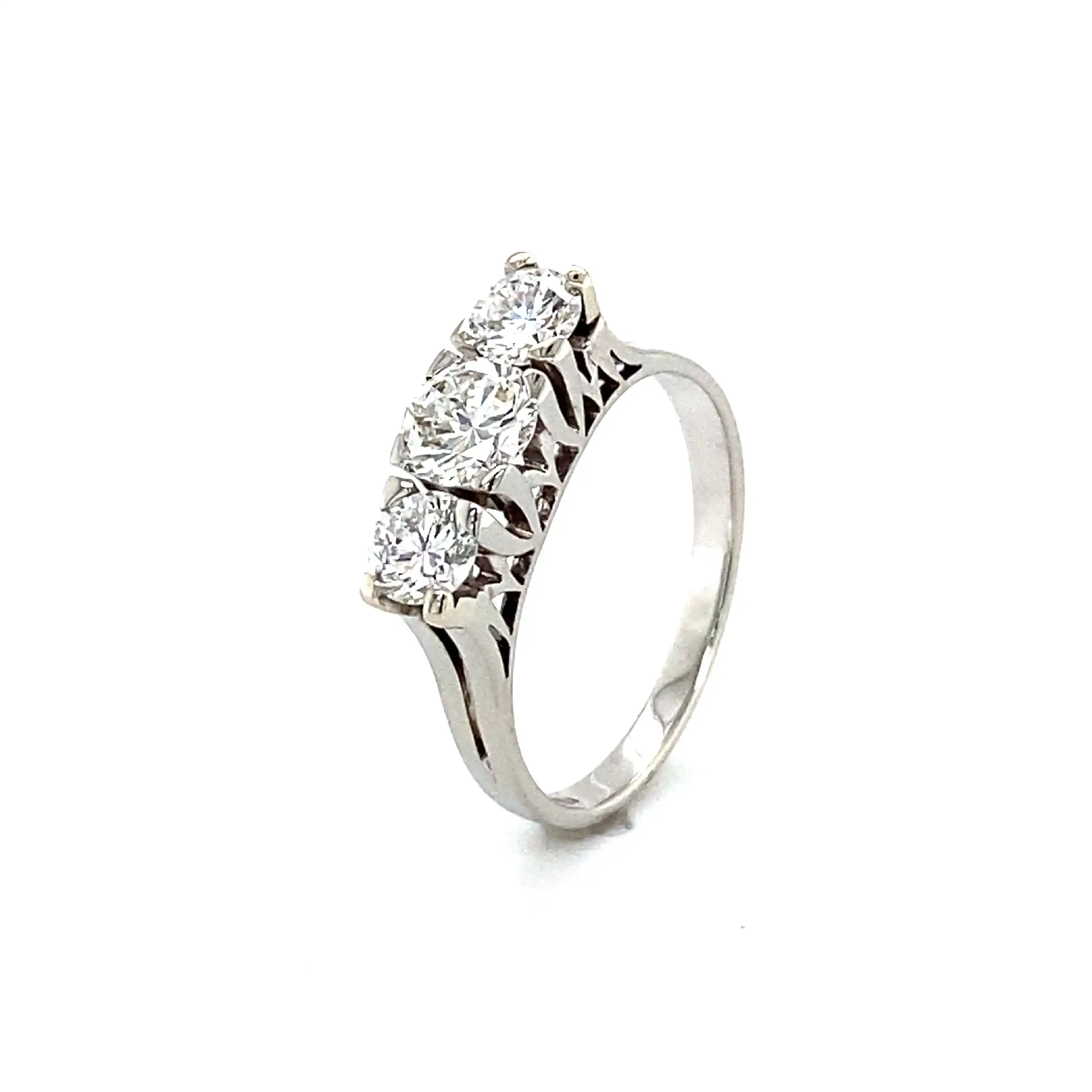 Ring Weißgold mit Brillant Solitären Ring Weißgold mit Brillant Solitären