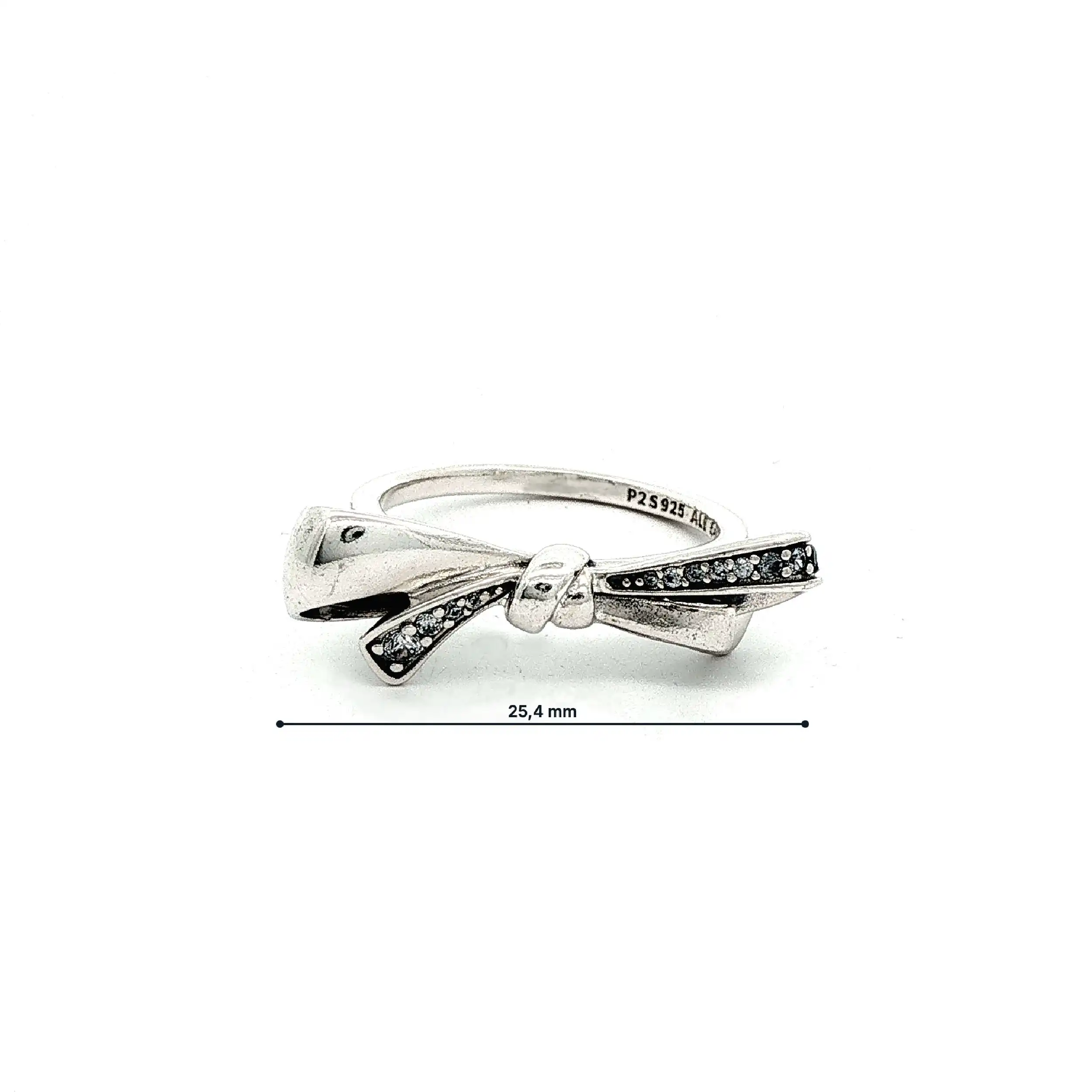 Ring Silber mit Schleife und Zirkonia von Pandora