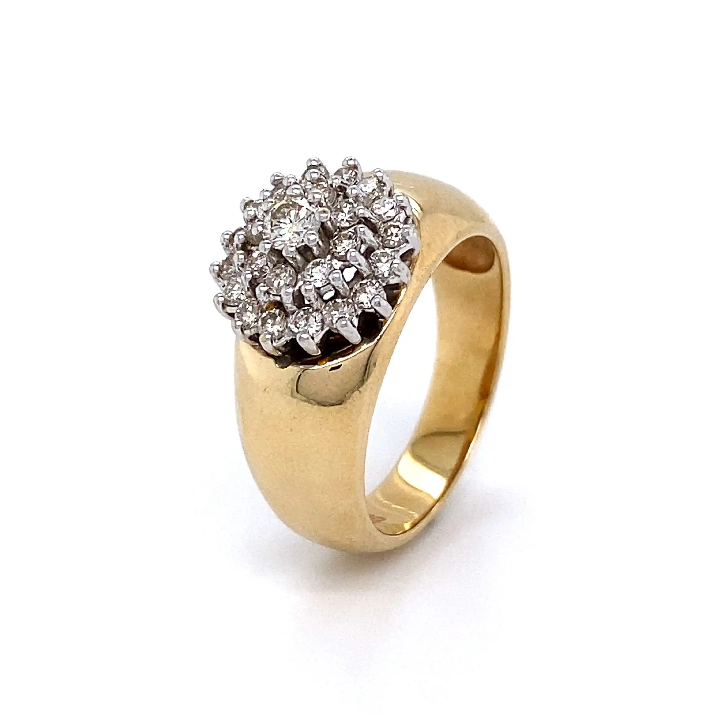Ring Blüte Bicolor mit 25 Brillanten Ring Blüte Bicolor mit 25 Brillanten