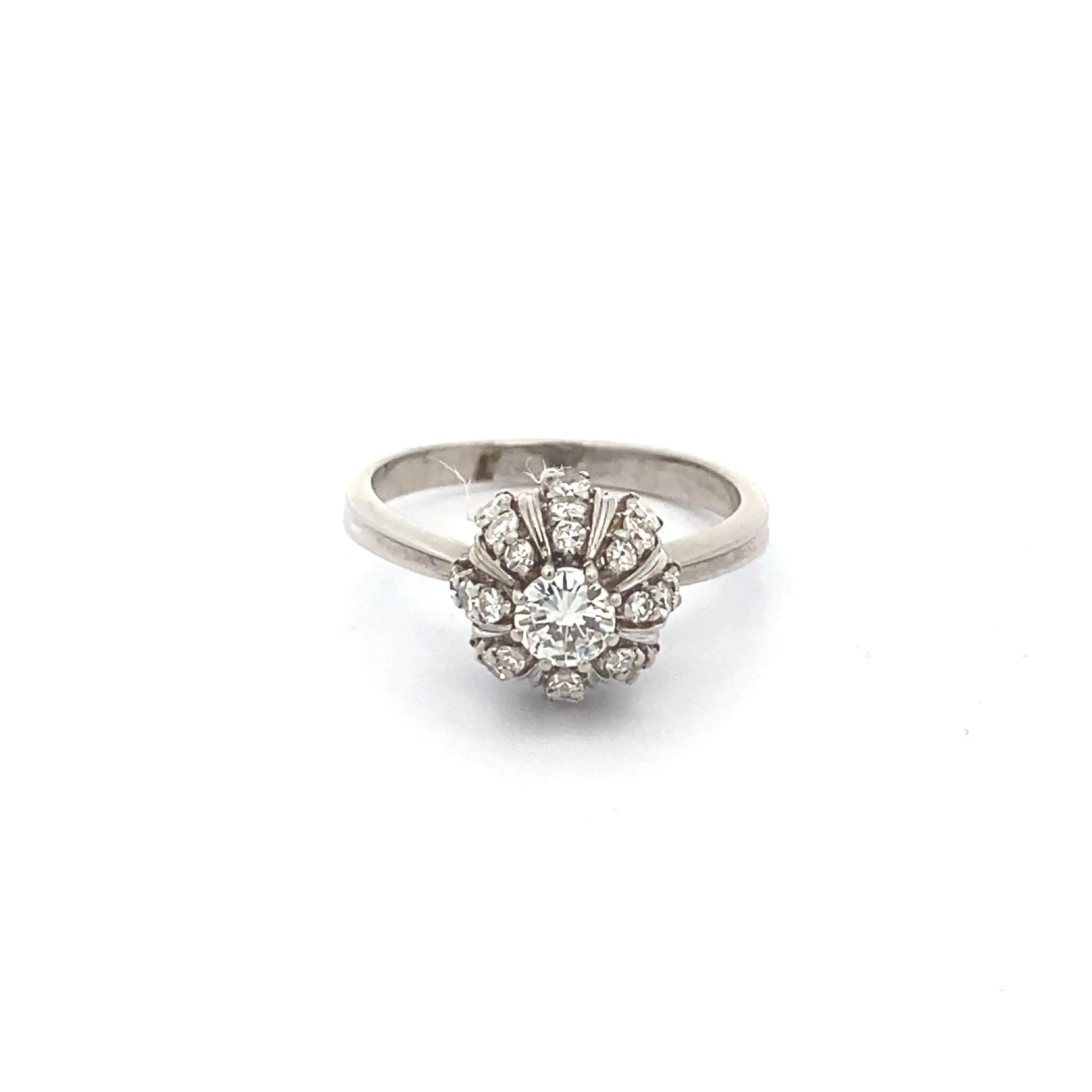 Ring Weißgold mit Brillant und Diamanten Ring Weißgold mit Brillant und Diamanten