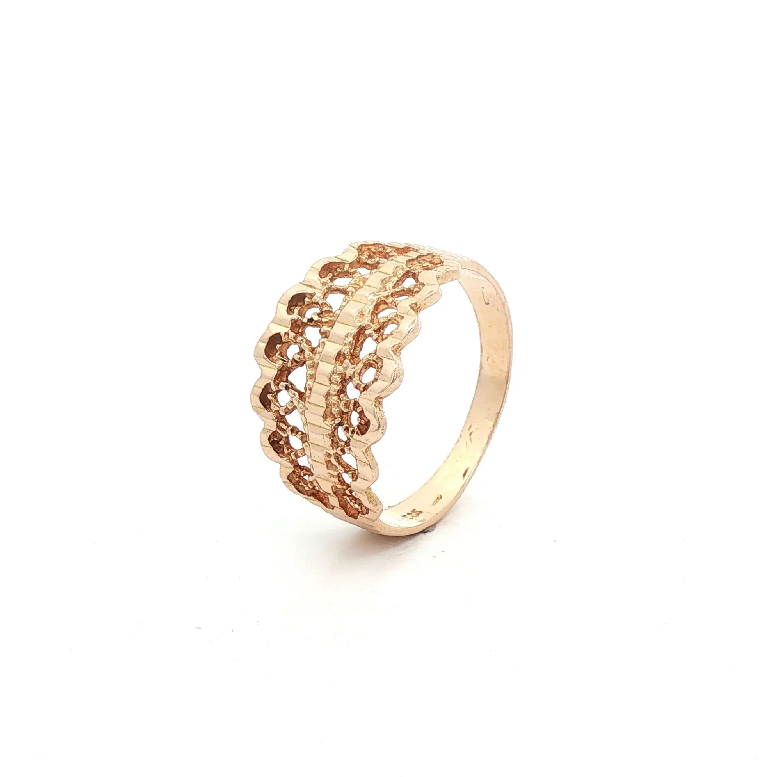 Ring Rotgold mit Muster