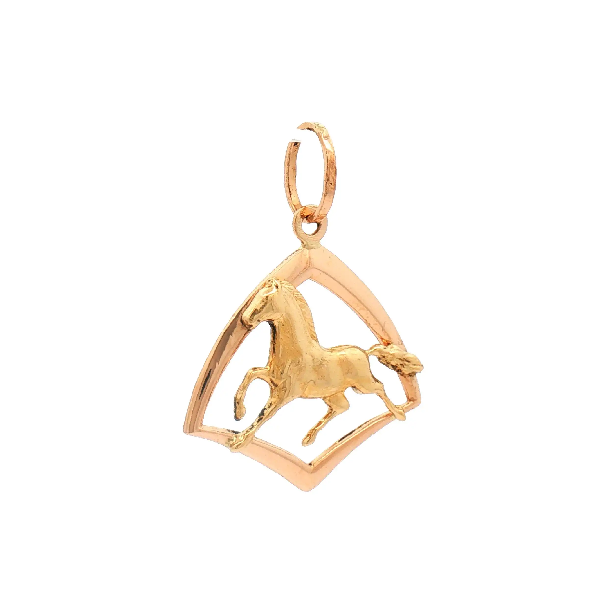 Anhänger Gelbgold Pferd