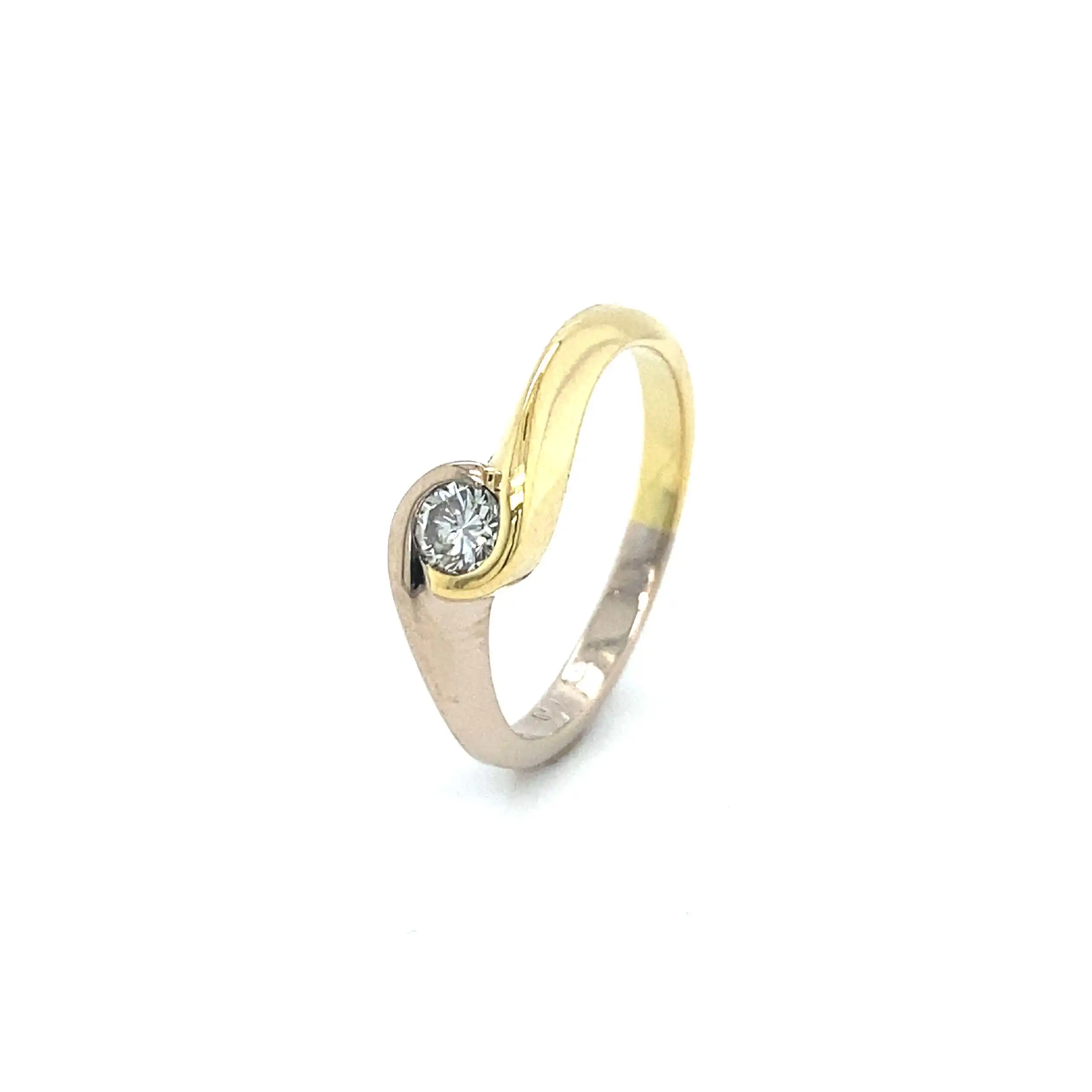 Ring Bicolor mit Brillant