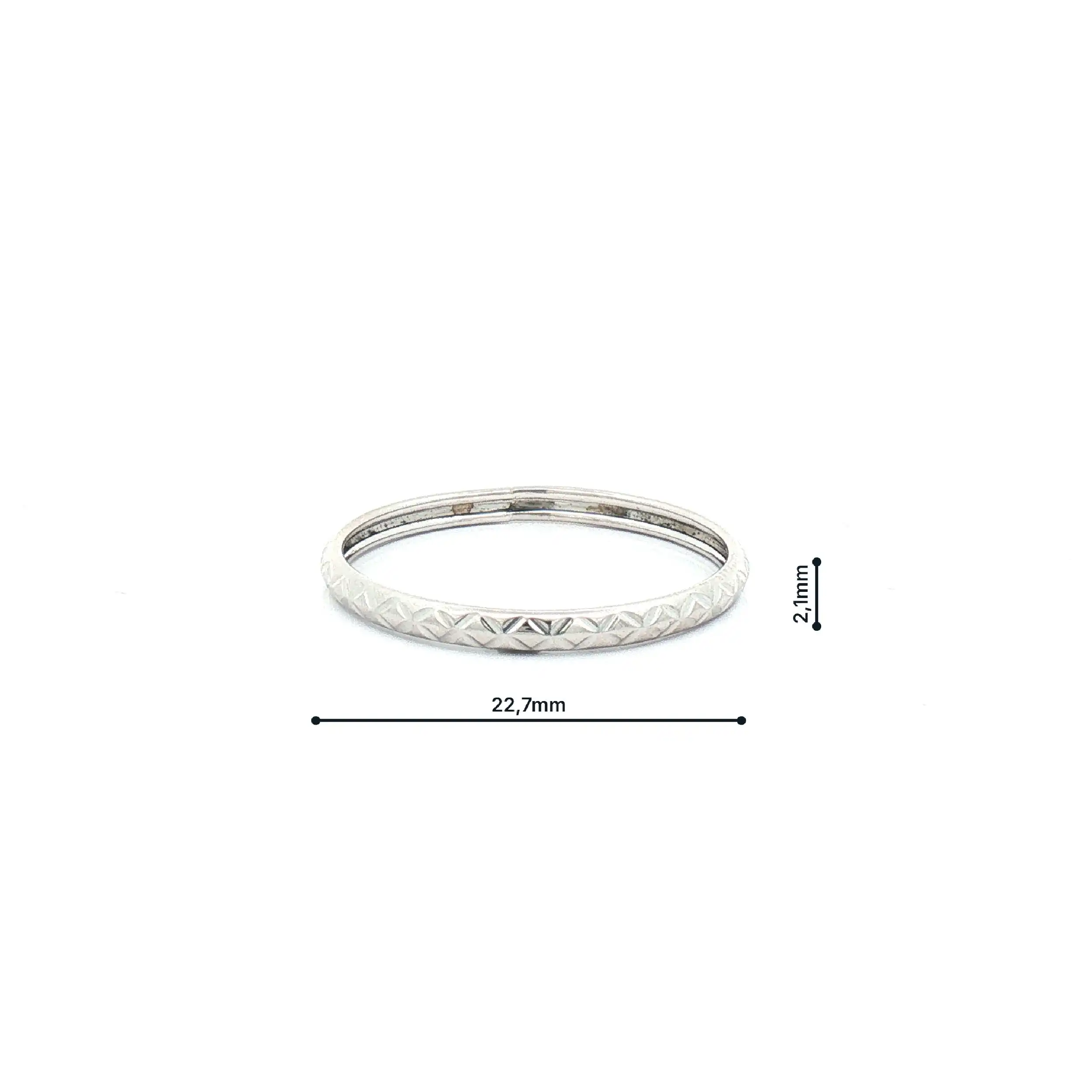 Ring Weißgold mit Rautemuster Ring Weißgold mit Rautemuster