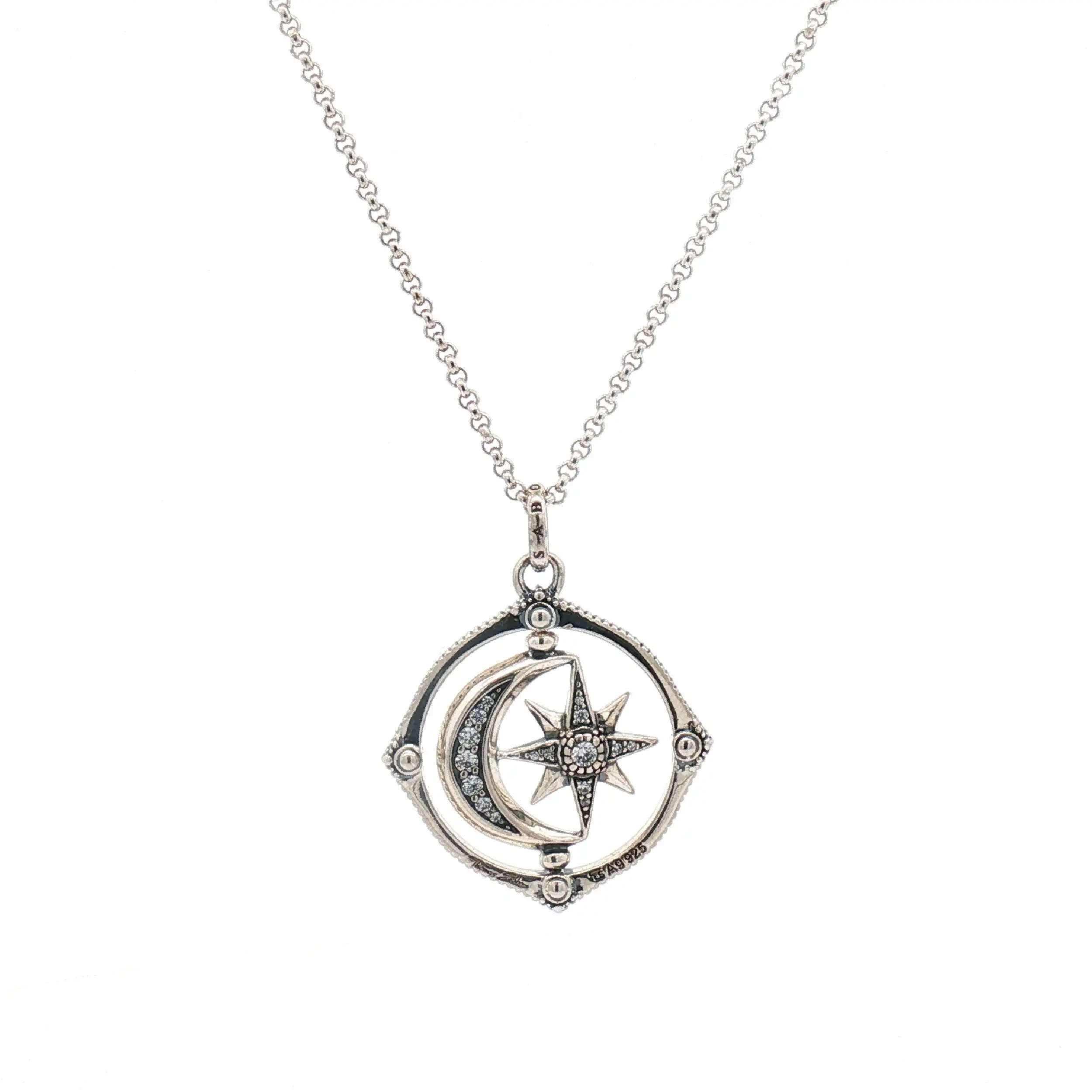 Kette Silber mit Mond und Stern Thomas Sabo mit Zirkoniastein