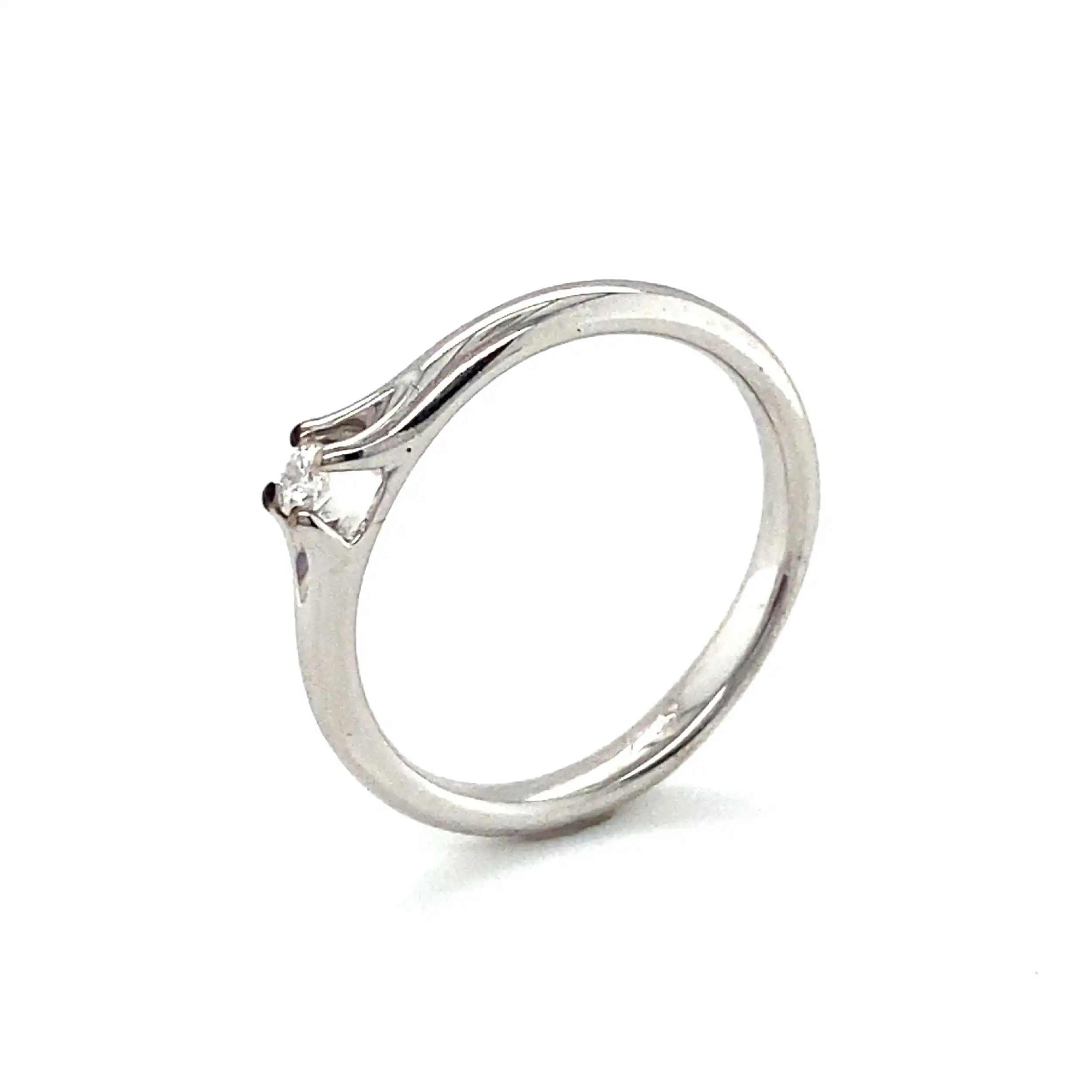 Ring Weißgold mit Brillant Ring Weißgold mit Brillant