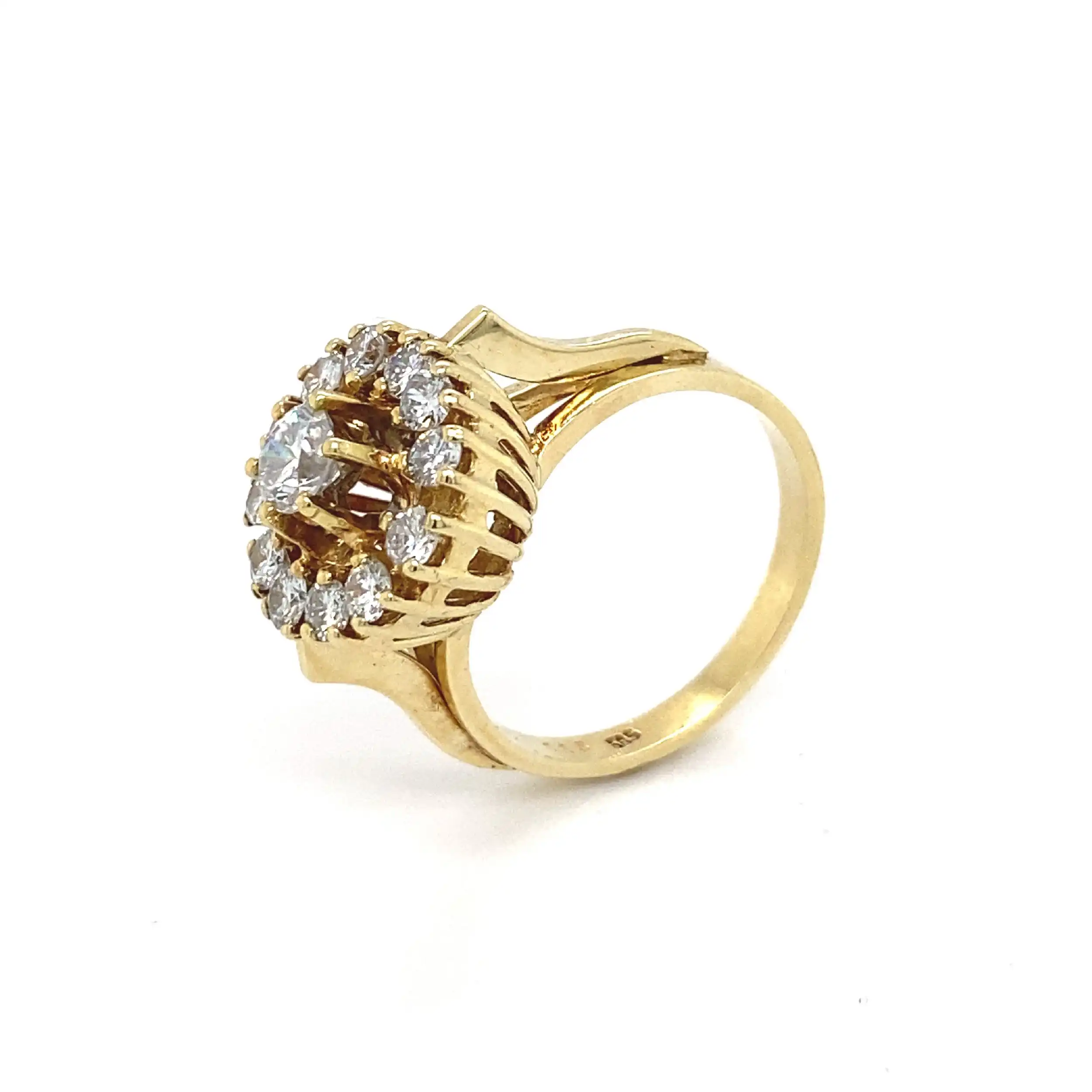 Ring mit Brillanten, graviert mit 1,15ct