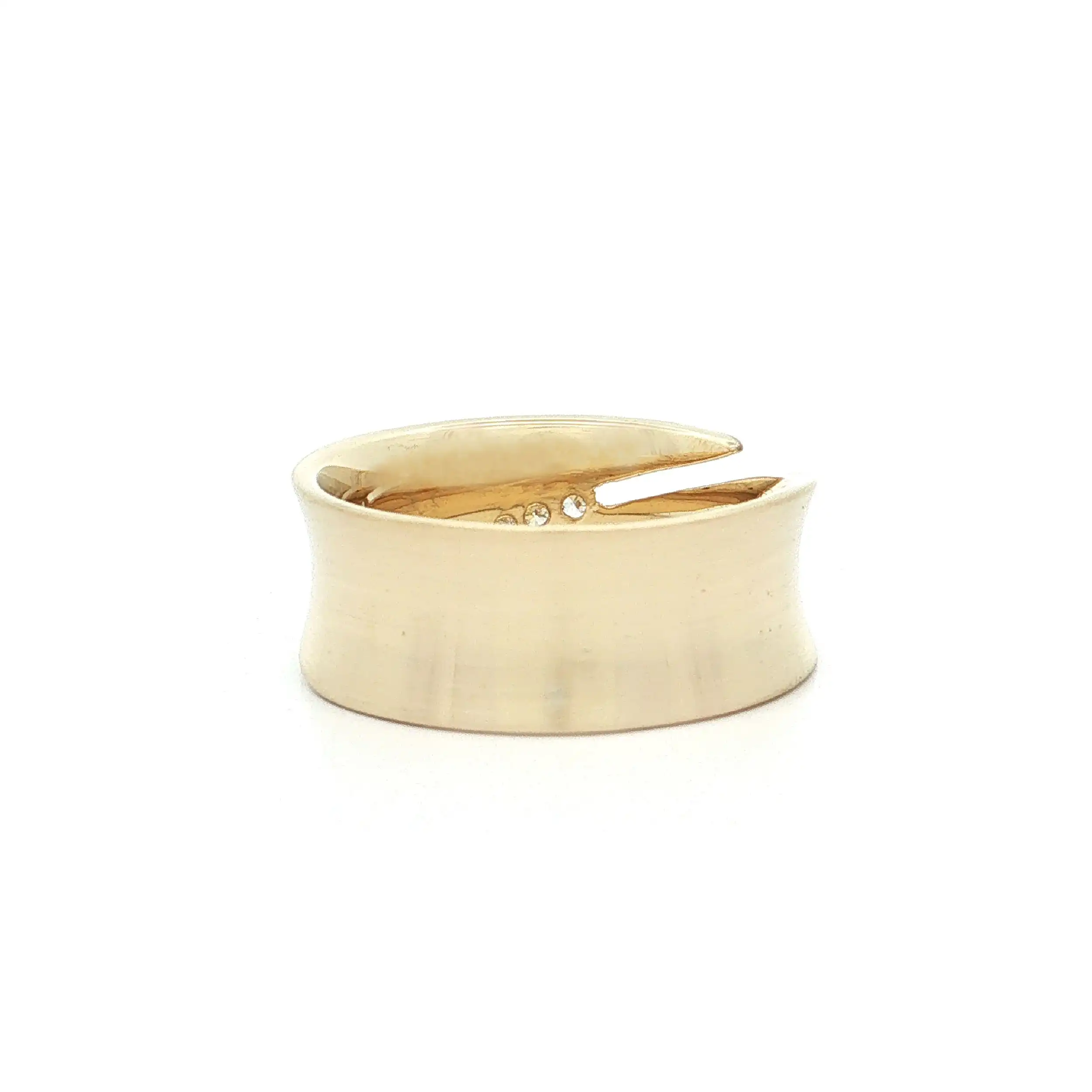 Ring Gelbgold mattiert mit Brillanten