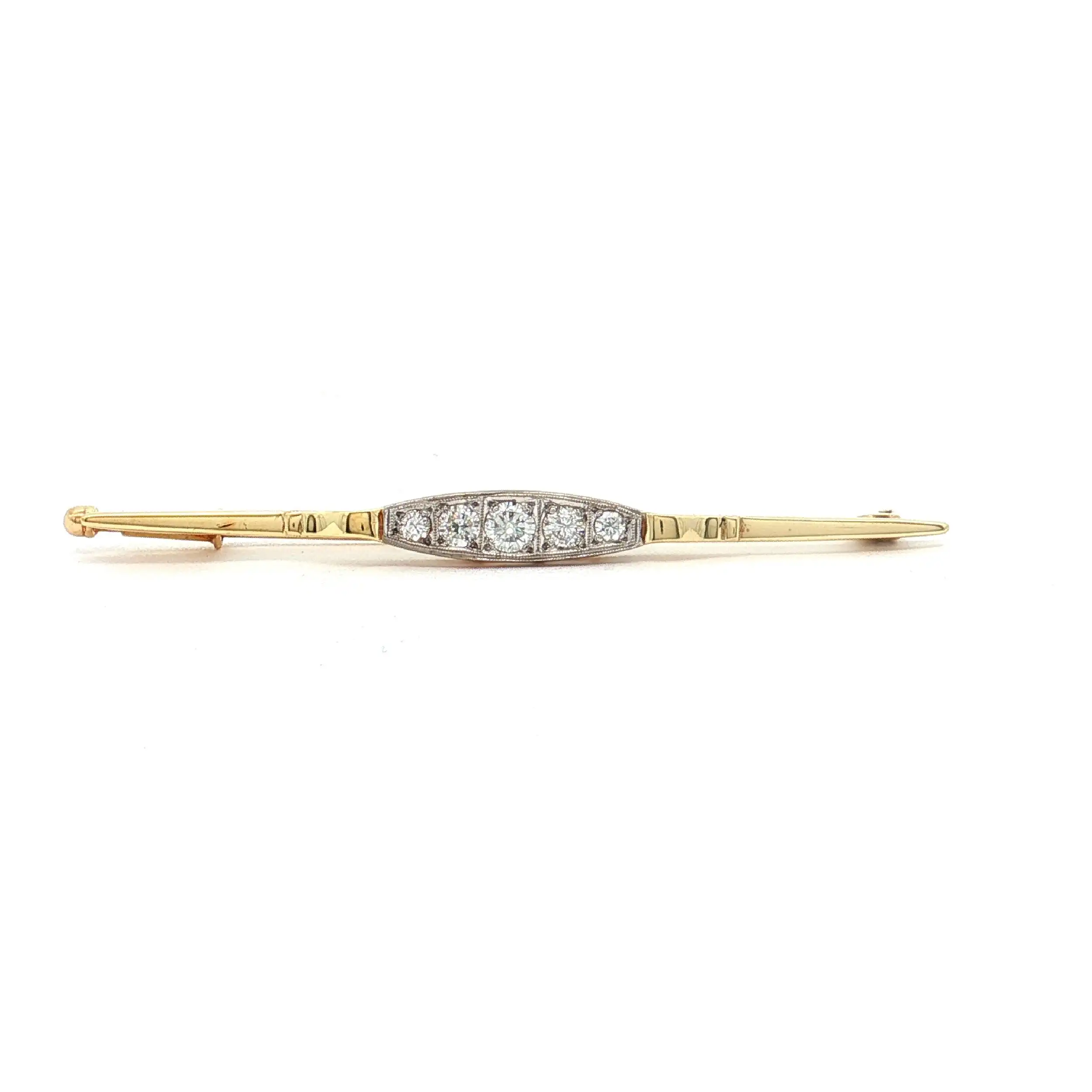 Nadel Bicolor mit Brillanten Nadel Bicolor mit Brillanten