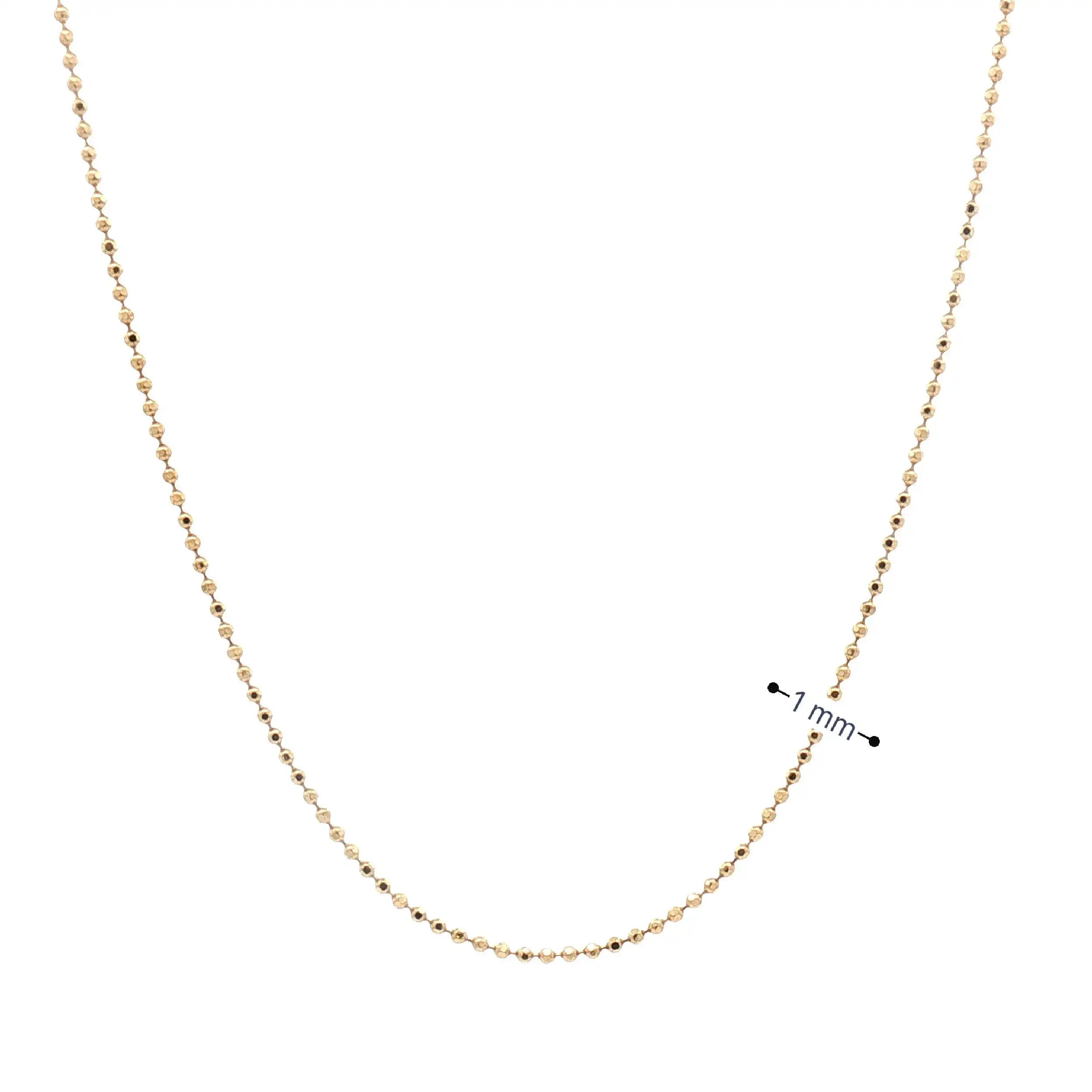 Kügelchenkette Gelbgold diamantiert