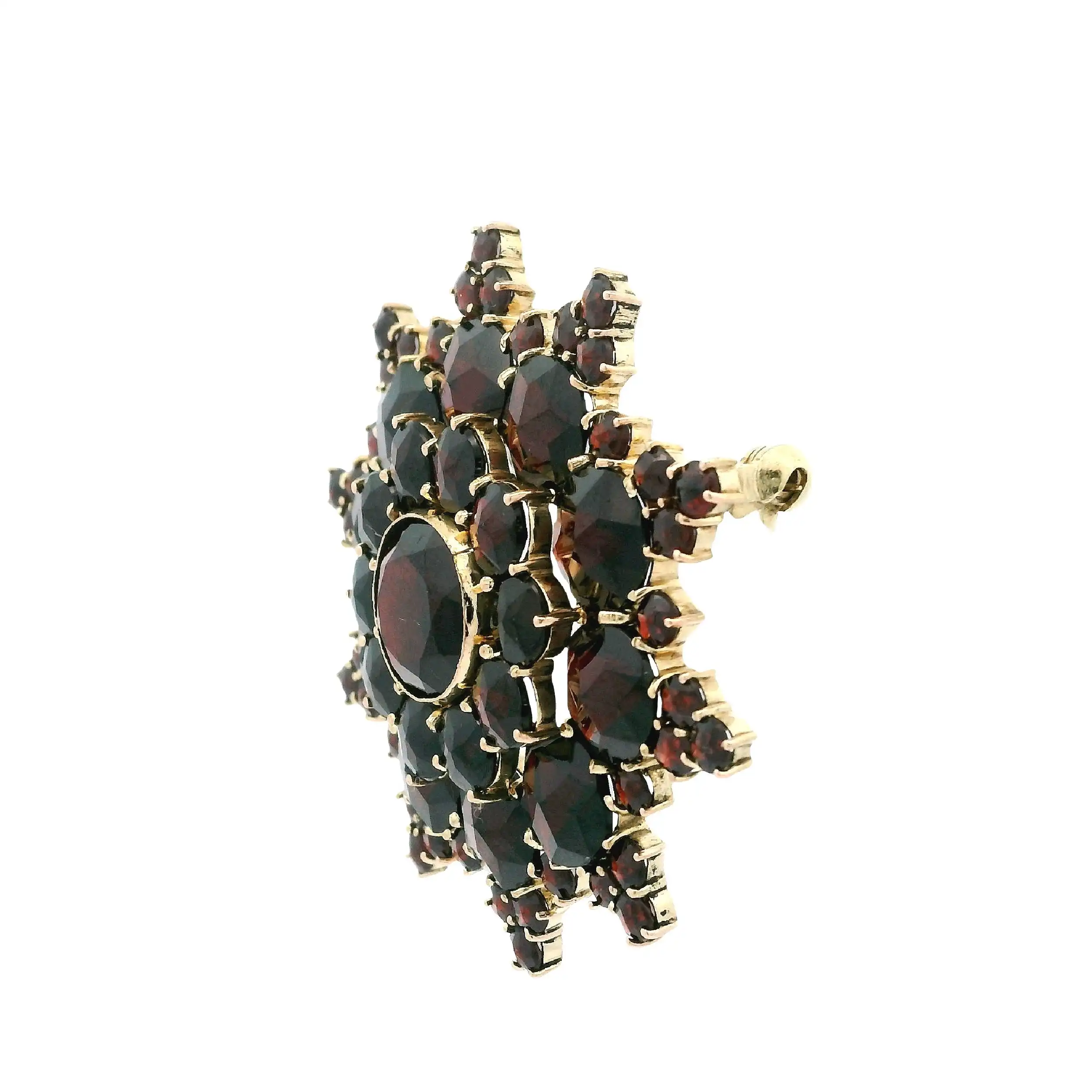 Brosche Gelbgold mit Granat