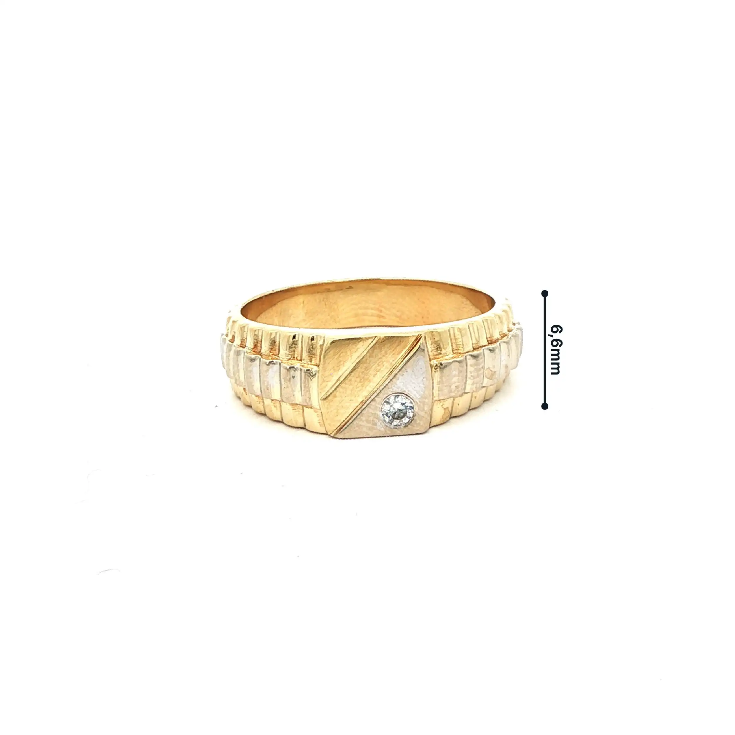 Ring Bicolor mit Zirkonia Ring Bicolor mit Zirkonia