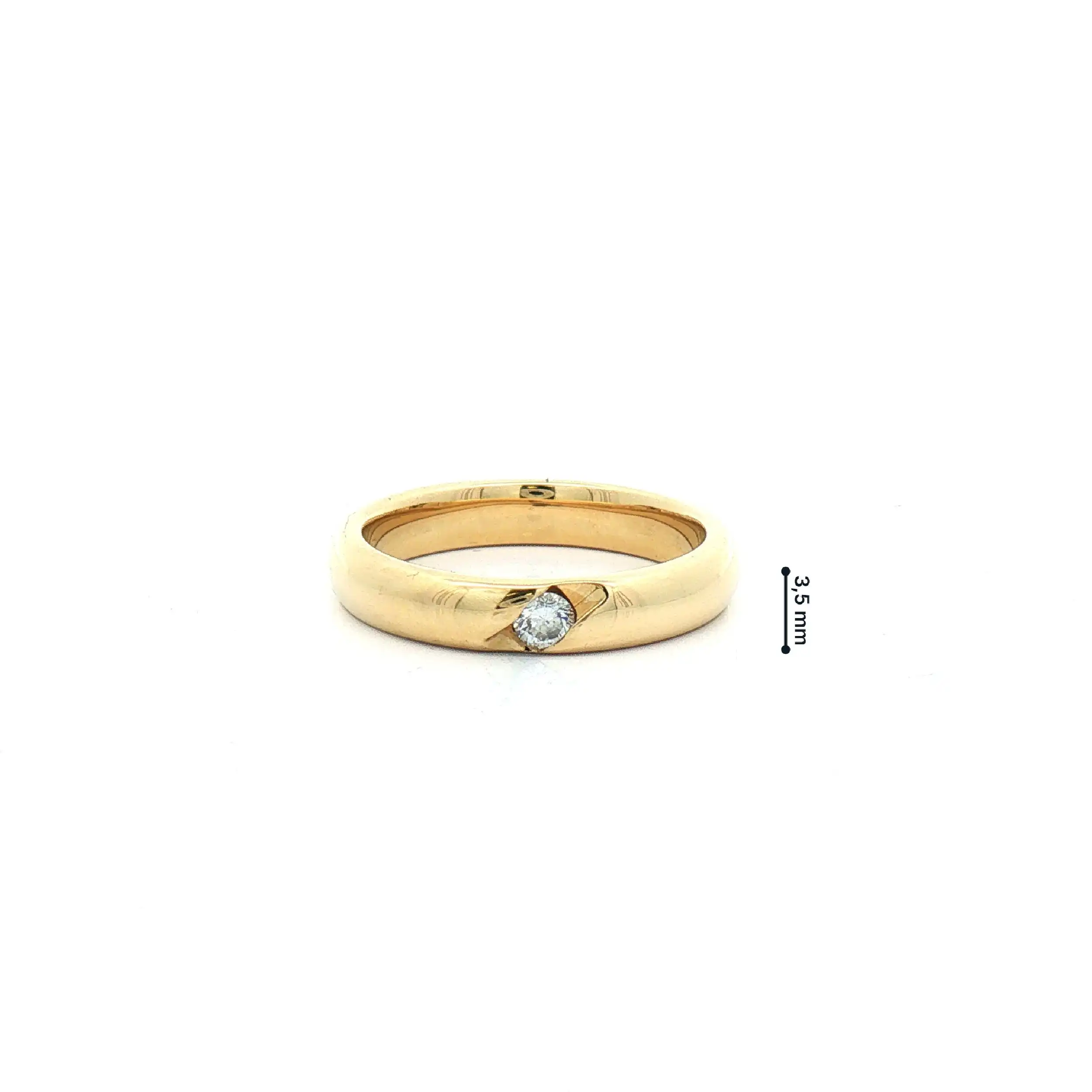 Trauring Gelbgold mit Brillant Trauring Gelbgold mit Brillant