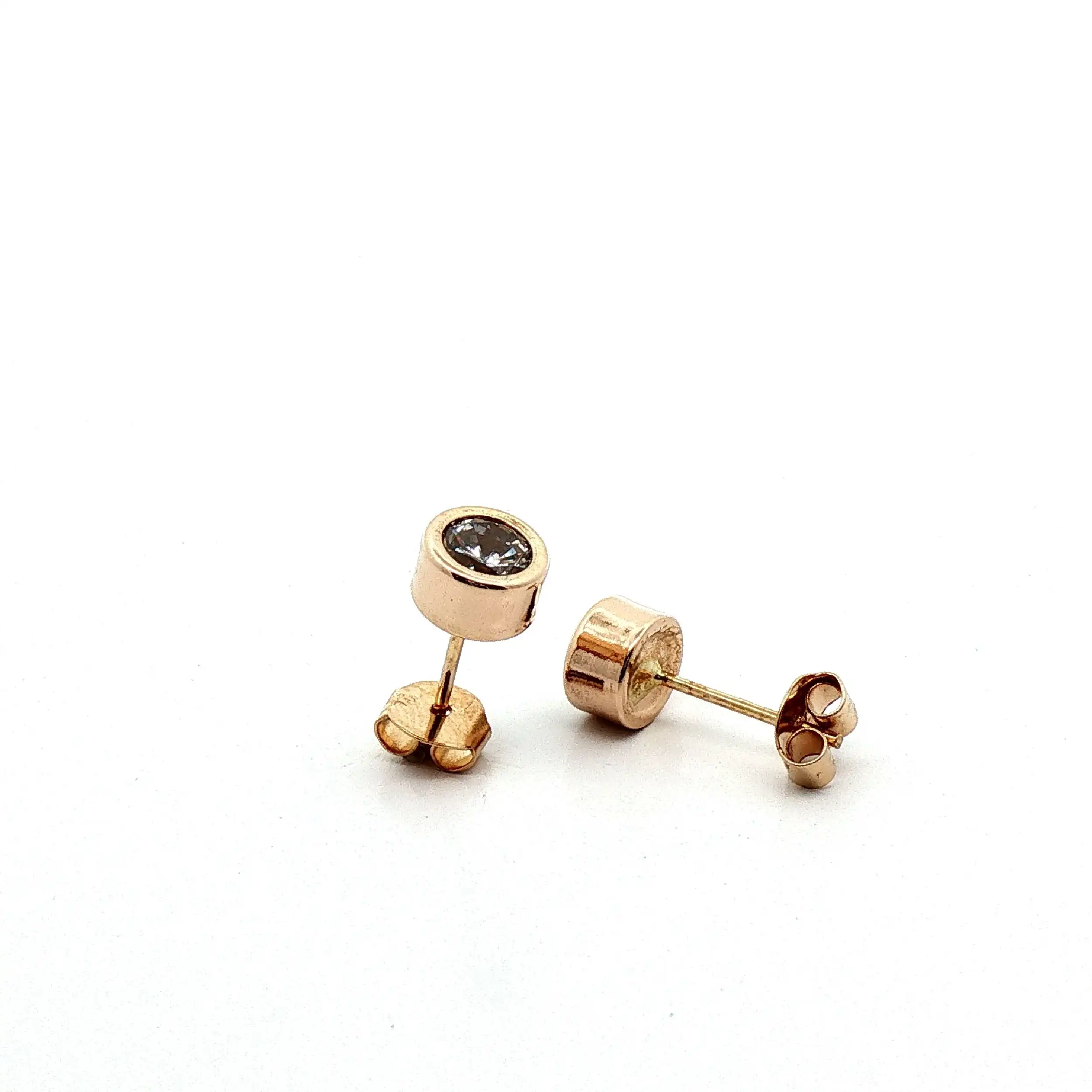 Ohrstecker Gelbgold mit Zirkonia