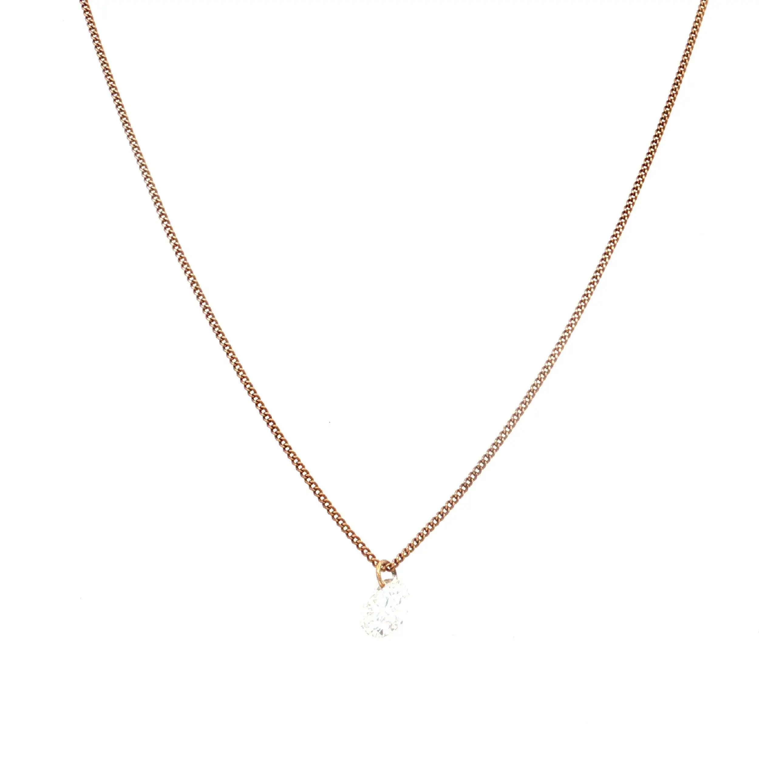 Kette Roségold mit Anhänger Zirkonia