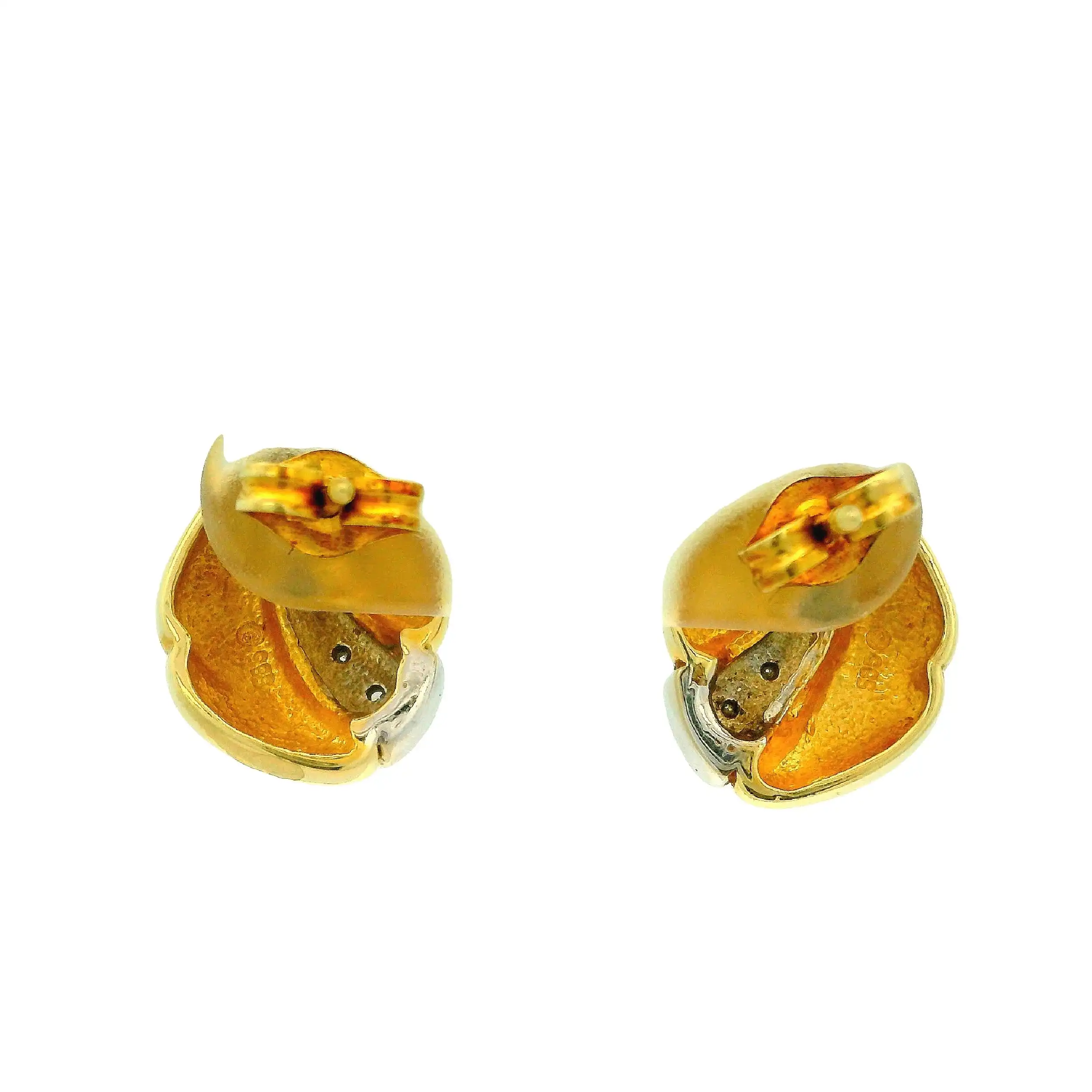 Ohrstecker Gelbgold mit Diamanten