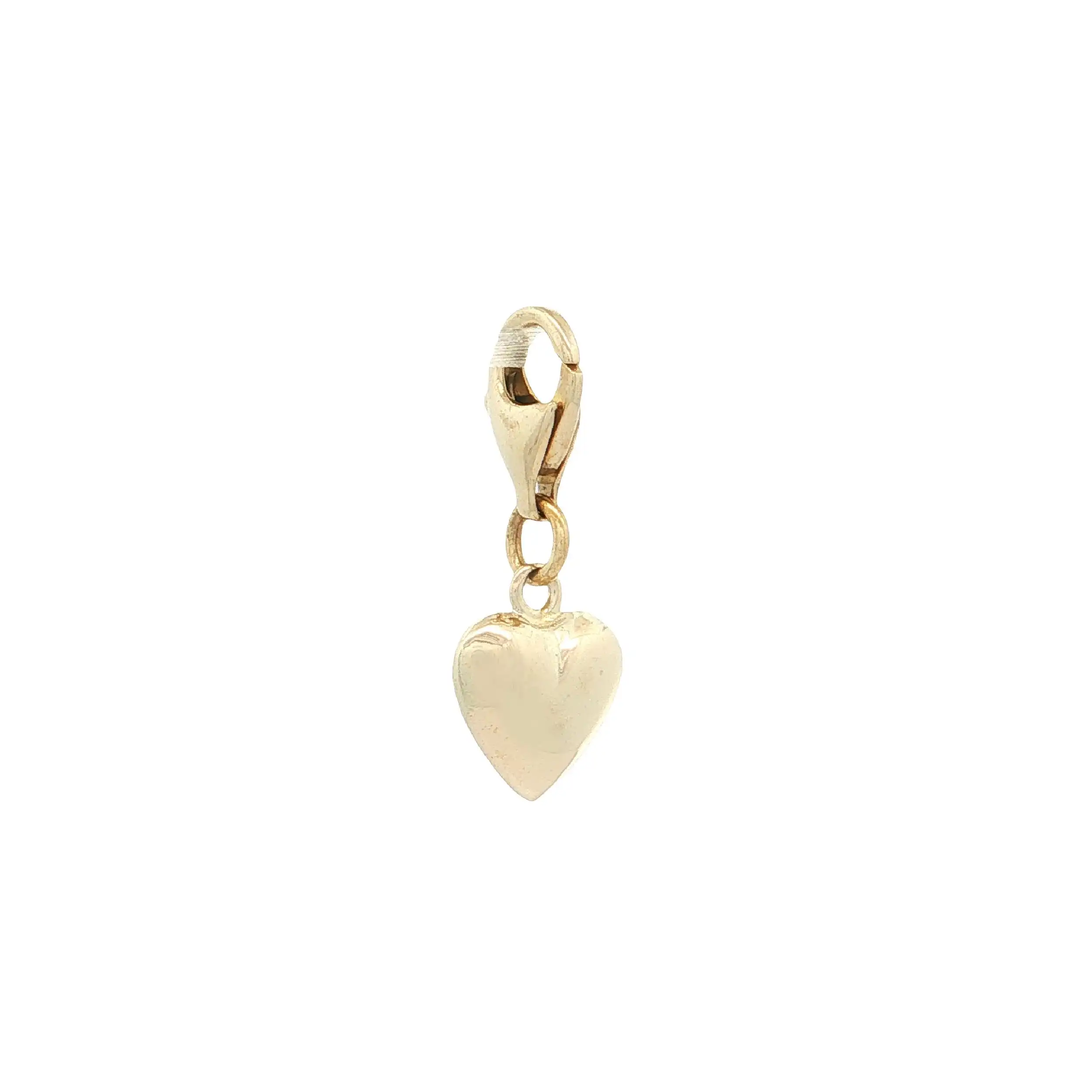 Anhänger / Charm mit Karabinerverschluss Gelbgold Herz