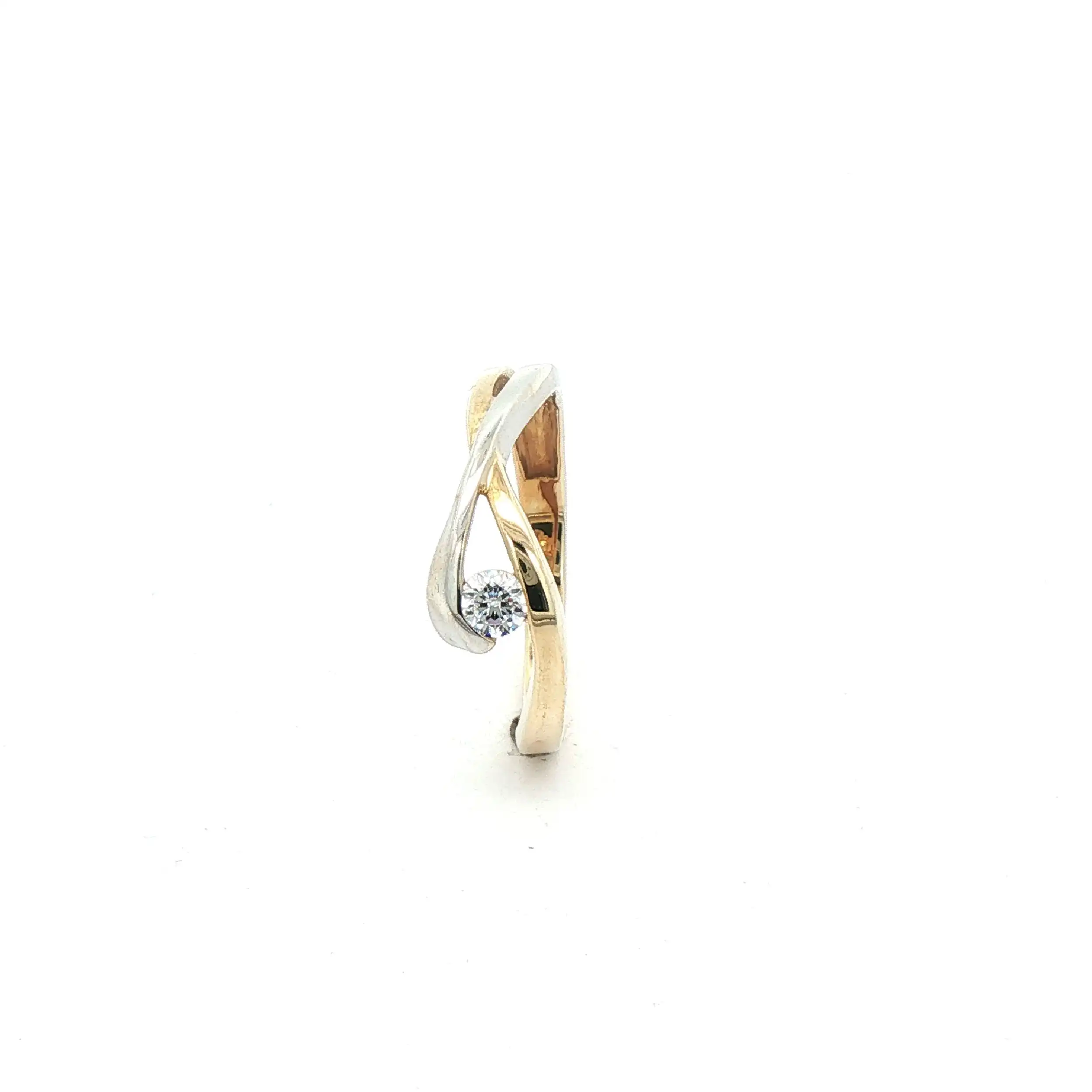 Ring Bicolor mit Zirkonia Ring Bicolor mit Zirkonia