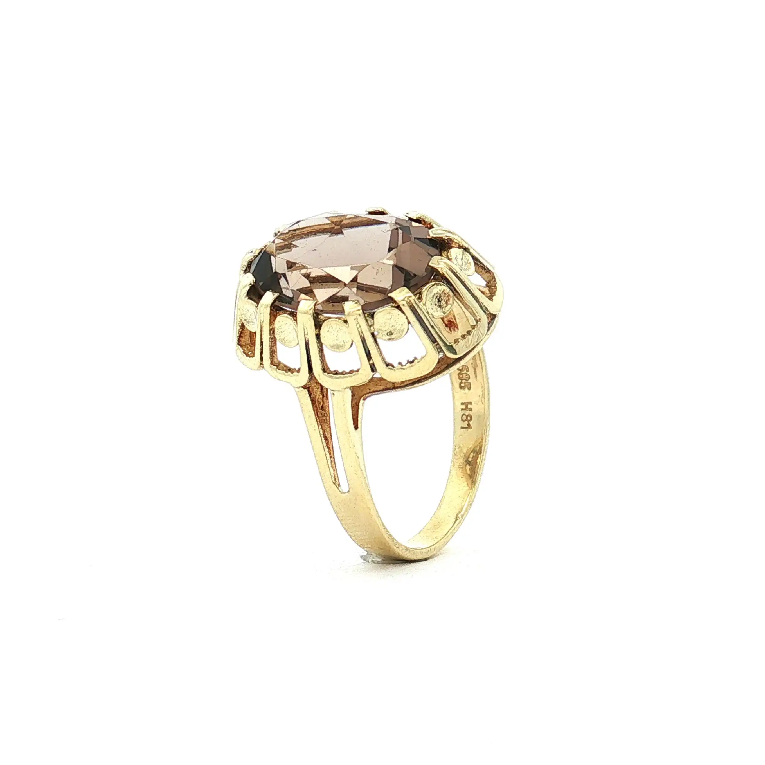 Ring Gelbgold mit Rauchquarz Ring Gelbgold mit Rauchquarz