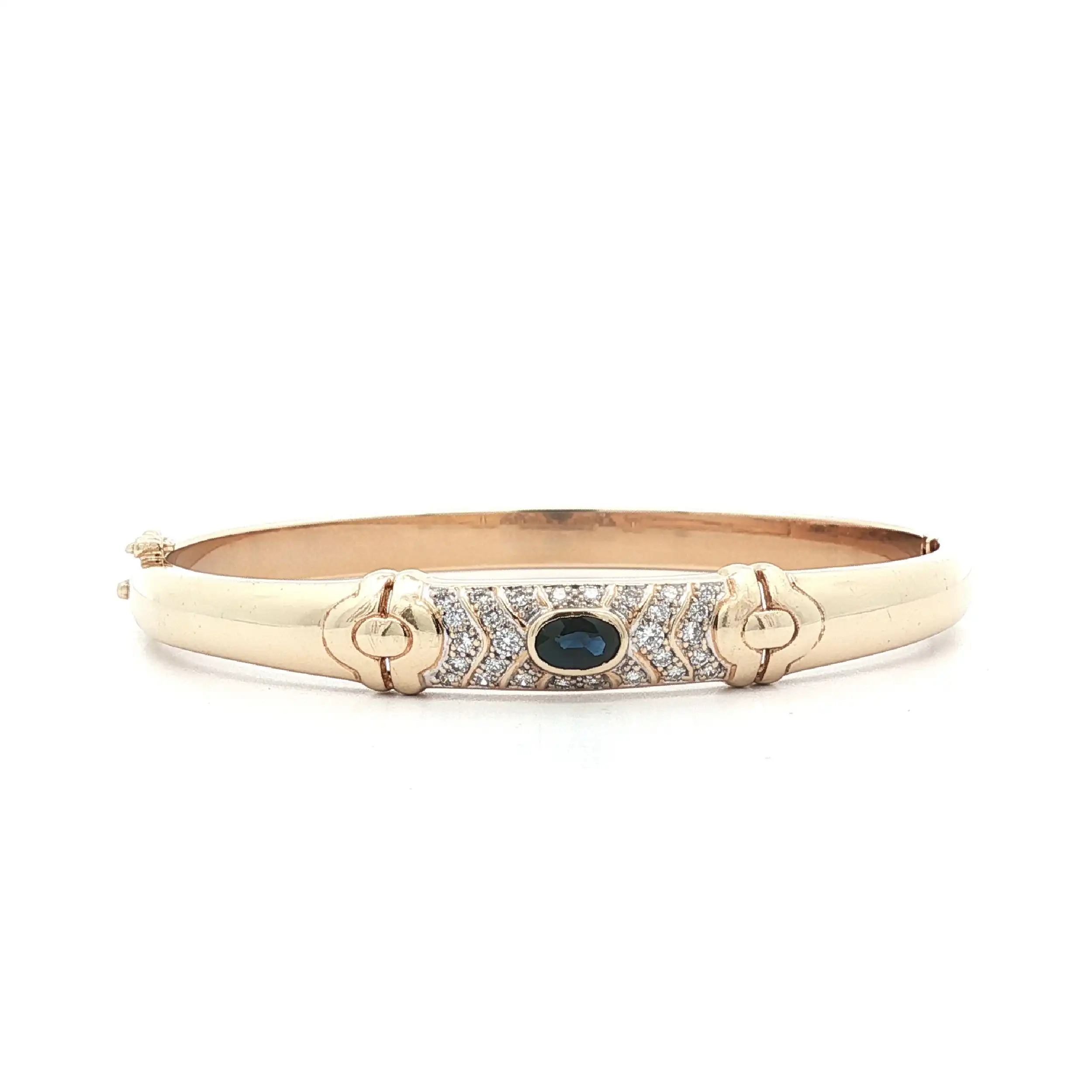 Armreif Gelbgold mit Saphir & Brillanten Armreif Gelbgold mit Saphir & Brillanten