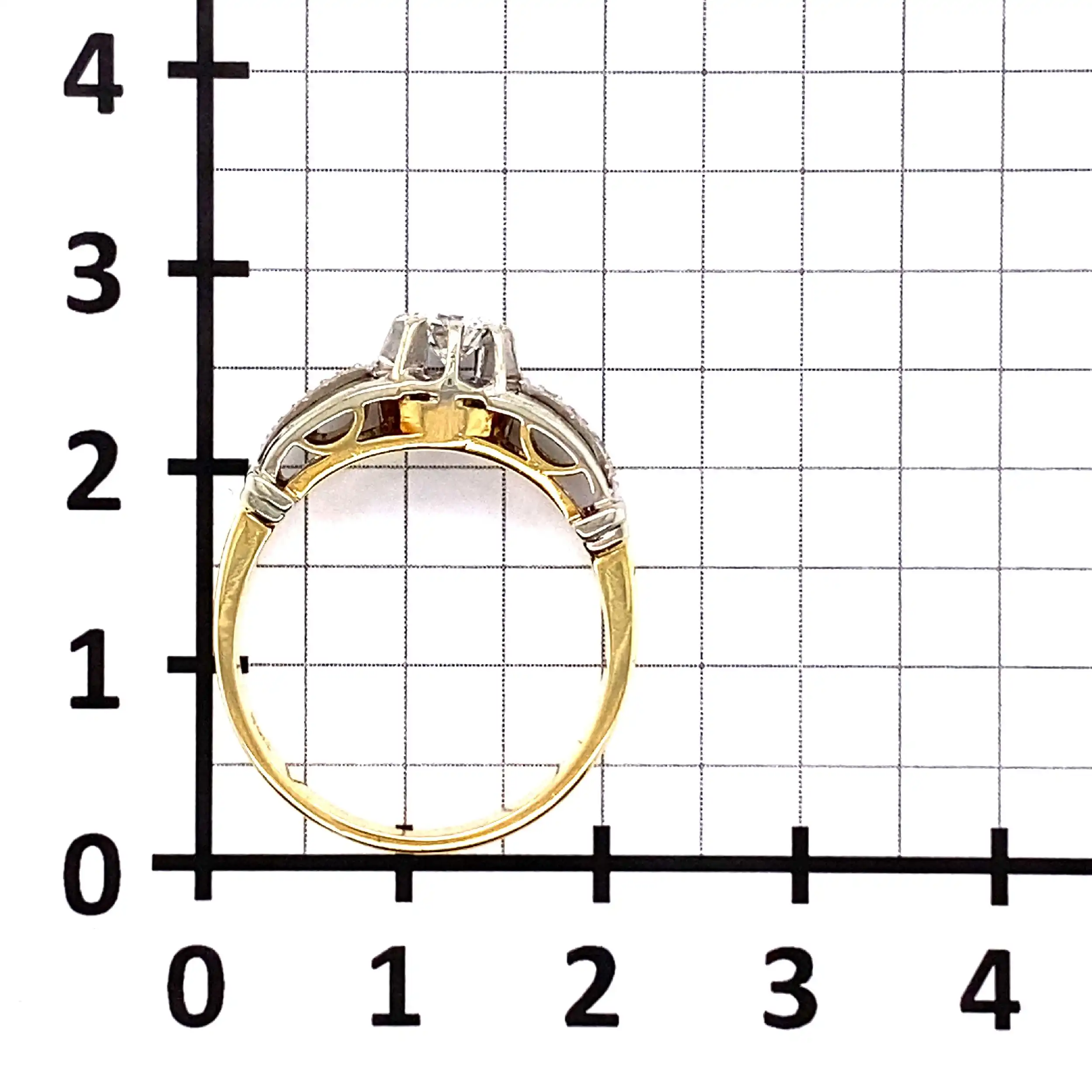 Ring Bicolor mit Brillant-Solitär & Diamanten Ring Bicolor mit Brillant-Solitär & Diamanten