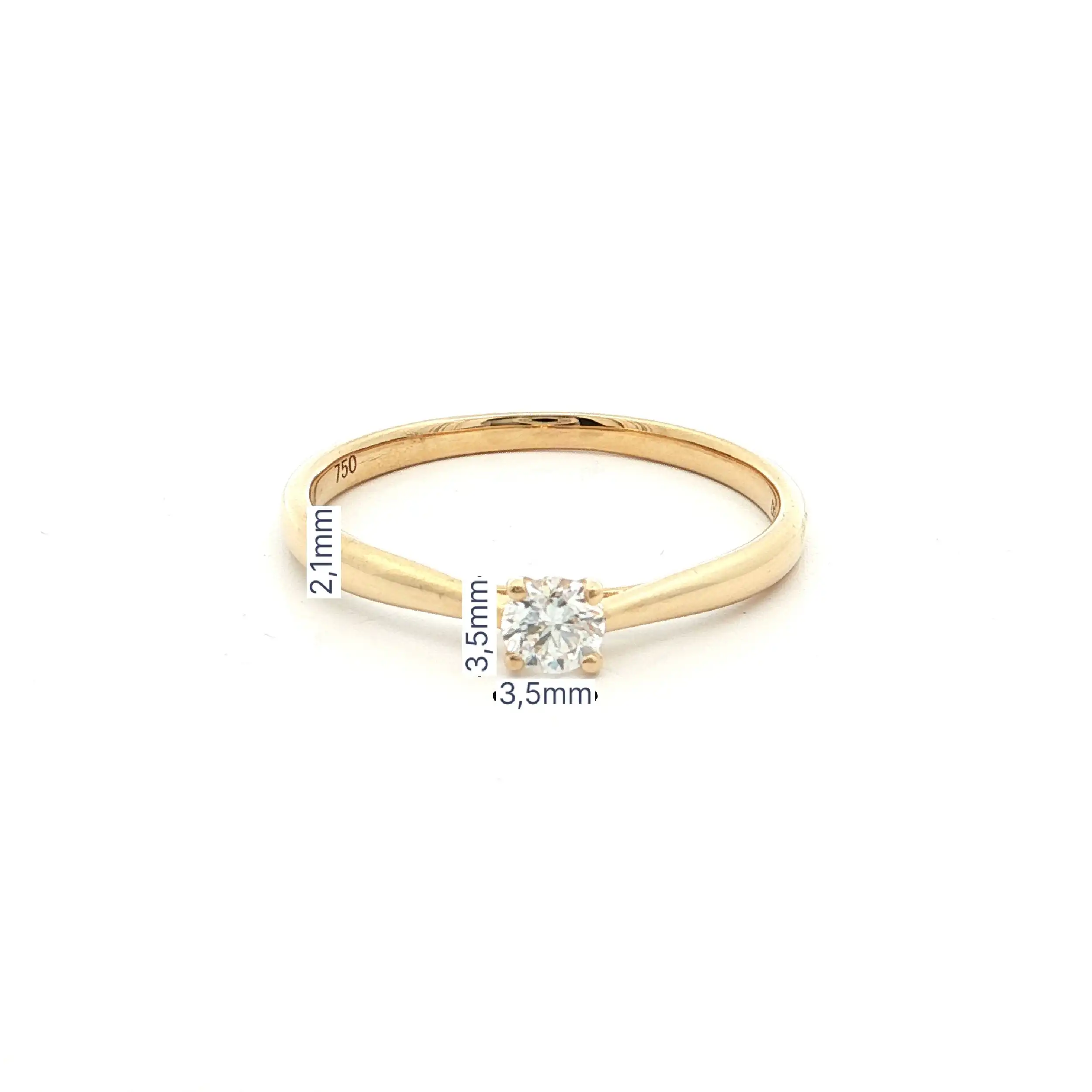 Solitärring Gelbgold mit Brillant 0,20ct Solitärring Gelbgold mit Brillant 0,20ct