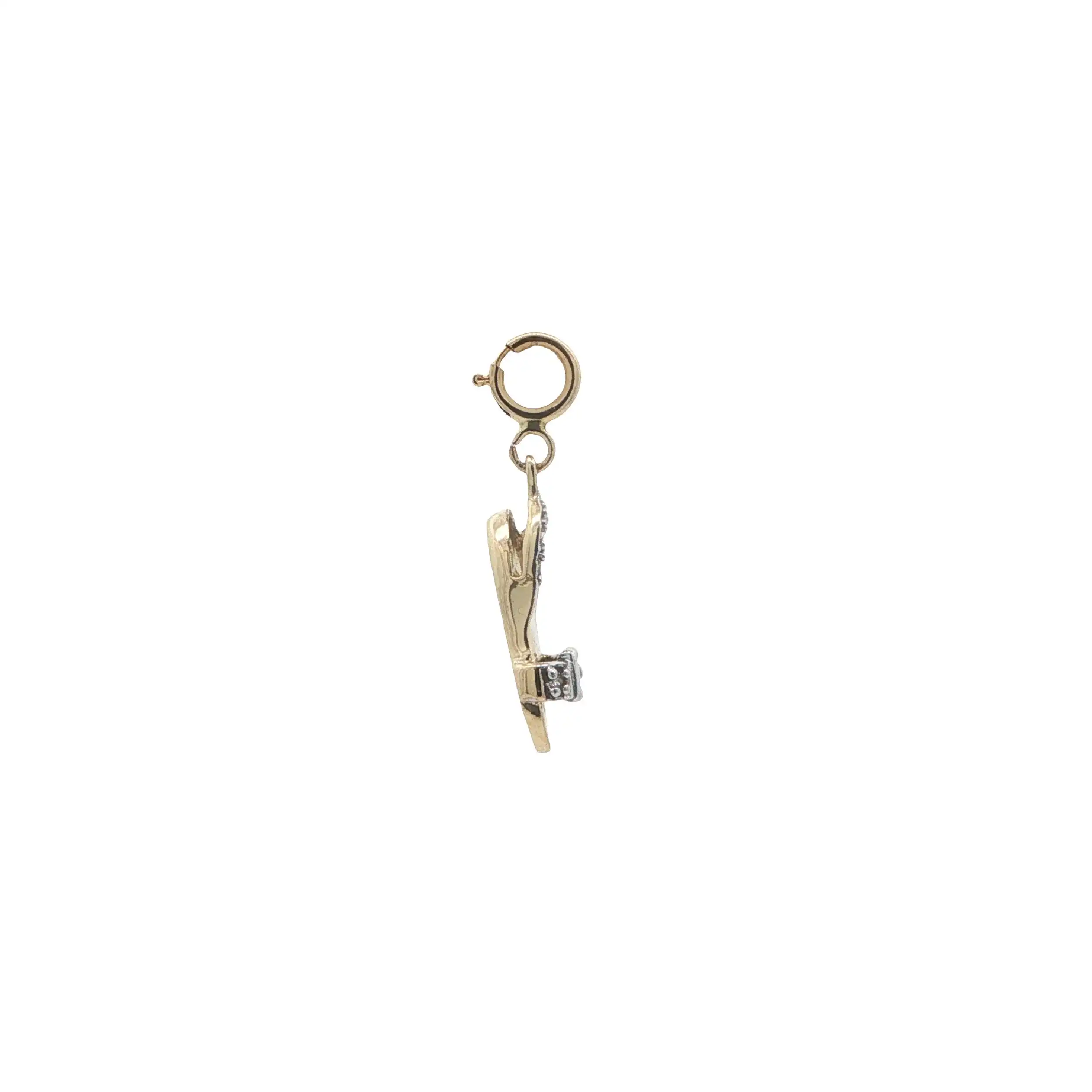 Anhänger Gelbgold Sandale mit Diamanten