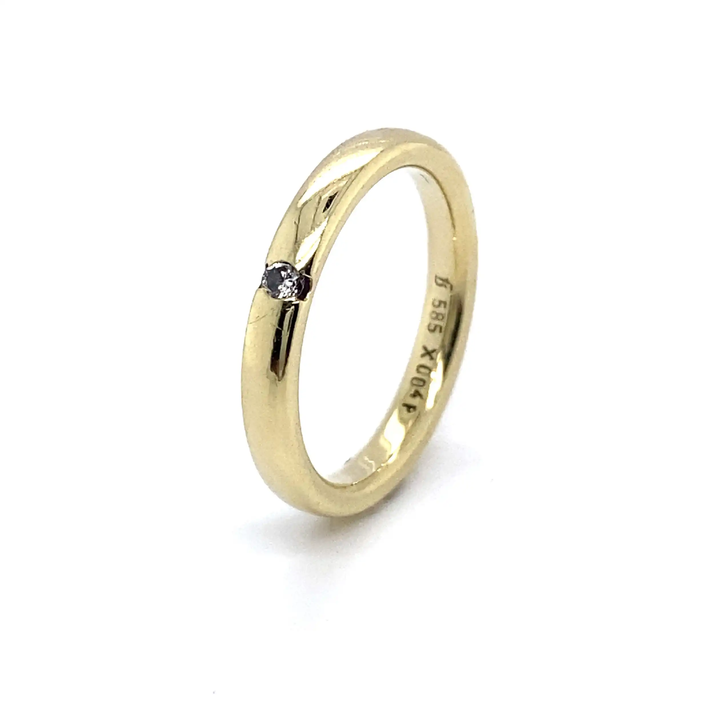 Ring mit Brillant mit 0.04ct graviert Ring mit Brillant mit 0.04ct graviert