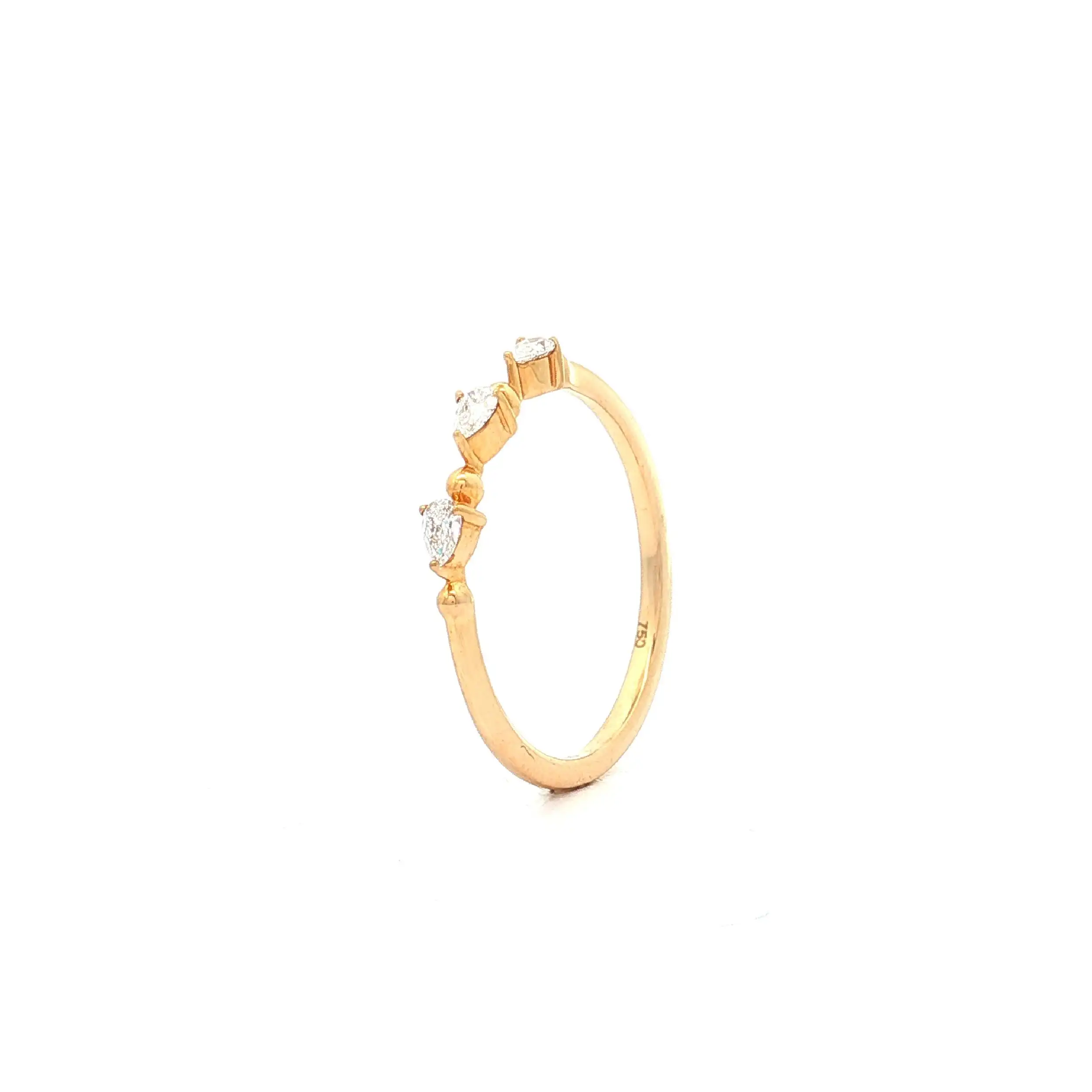 Ring Gelbgold mit Tropfendiamanten Ring Gelbgold mit Tropfendiamanten