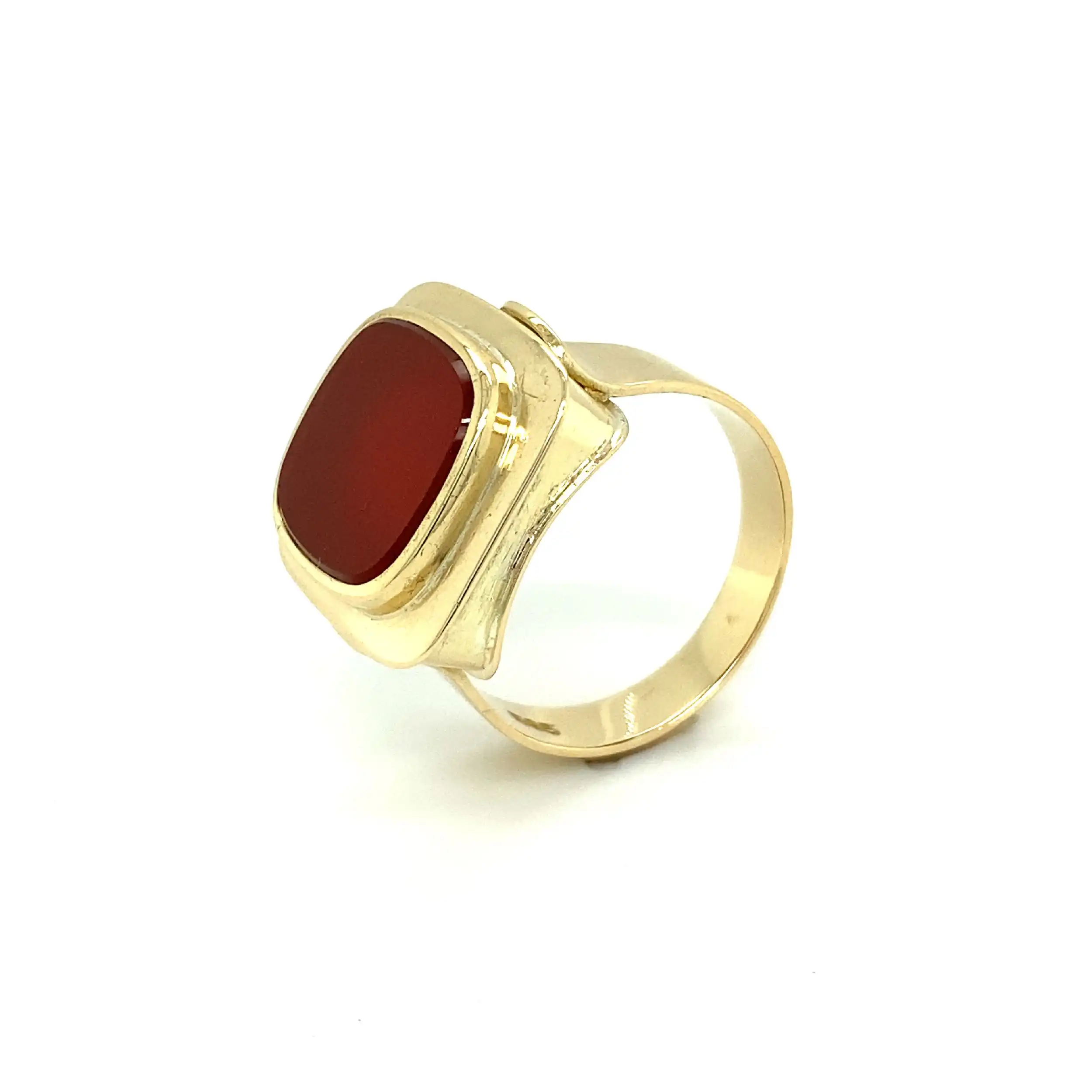 Ring Gelbgold mit Carneol