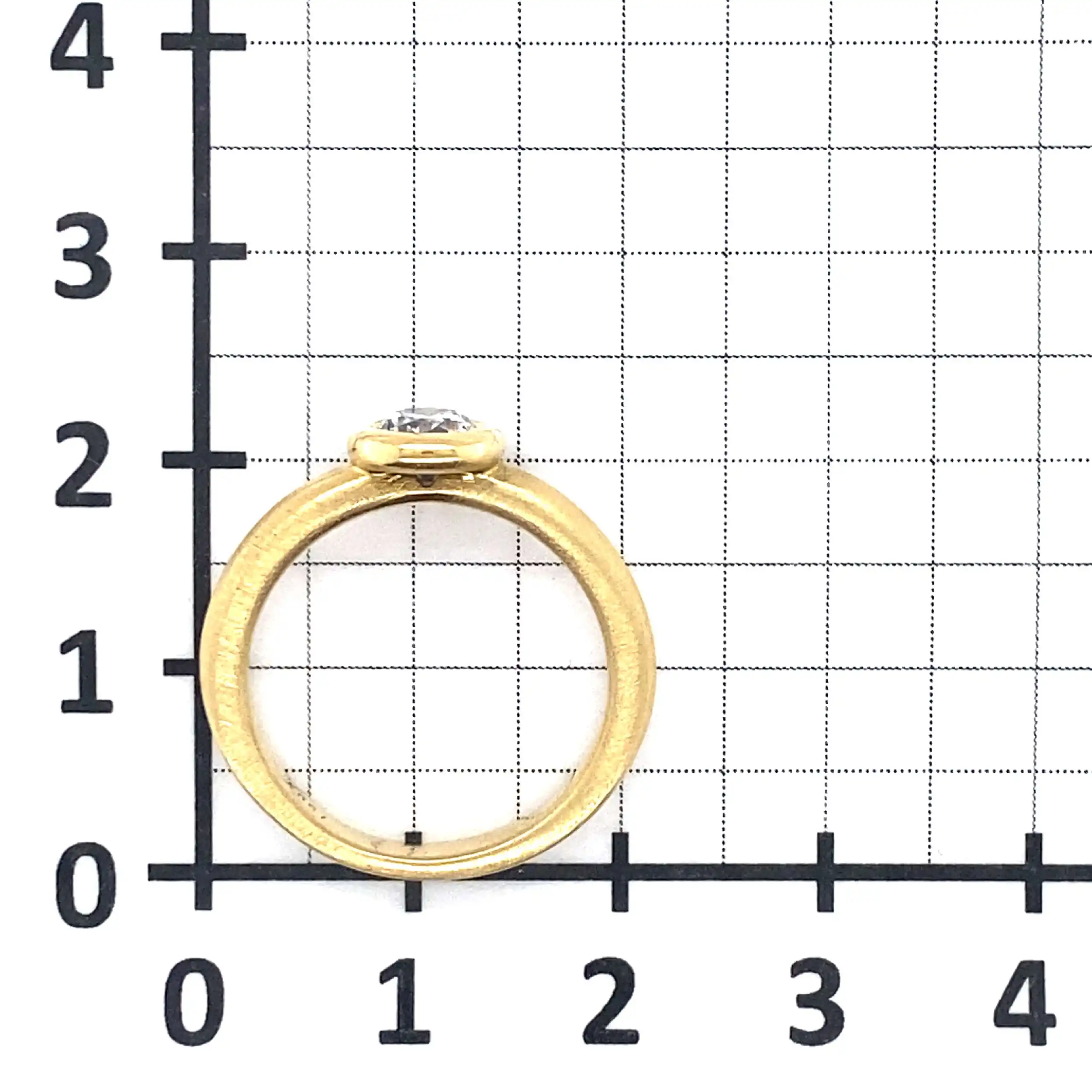 Ring Gelbgold mattiert mit Brillant Ring Gelbgold mattiert mit Brillant