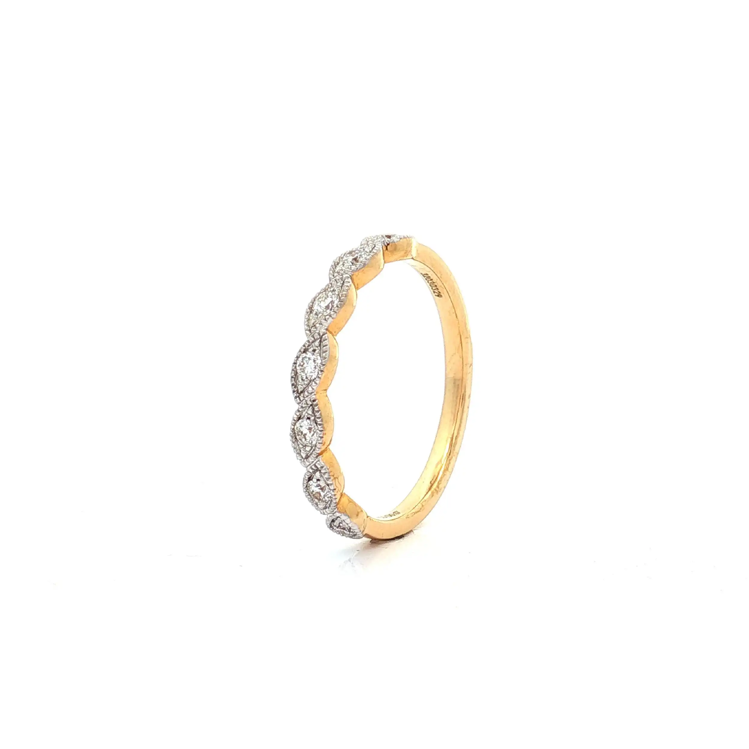 Halbmemoryring Bicolor mit Brillanten Halbmemoryring Bicolor mit Brillanten