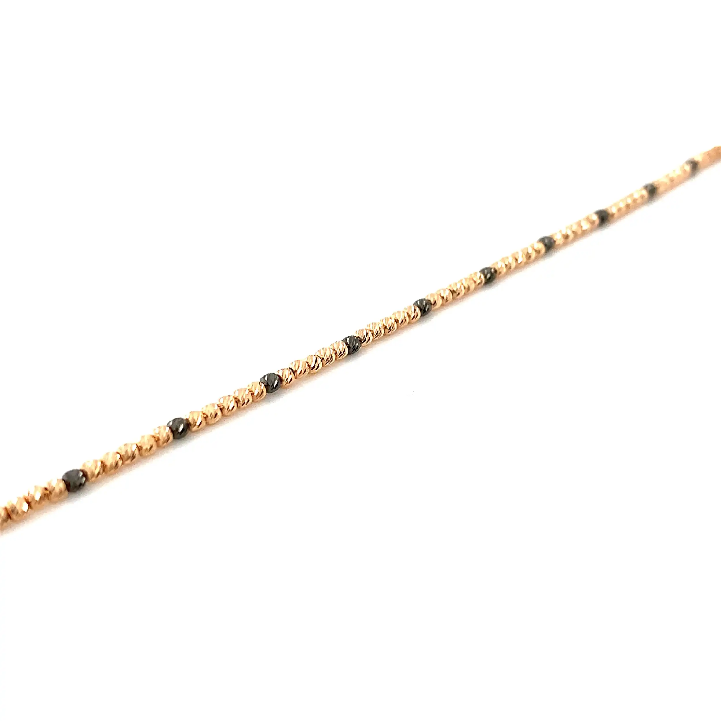 Kügelchenarmband Roségold/Schwarz diamantiert Kügelchenarmband Roségold/Schwarz diamantiert