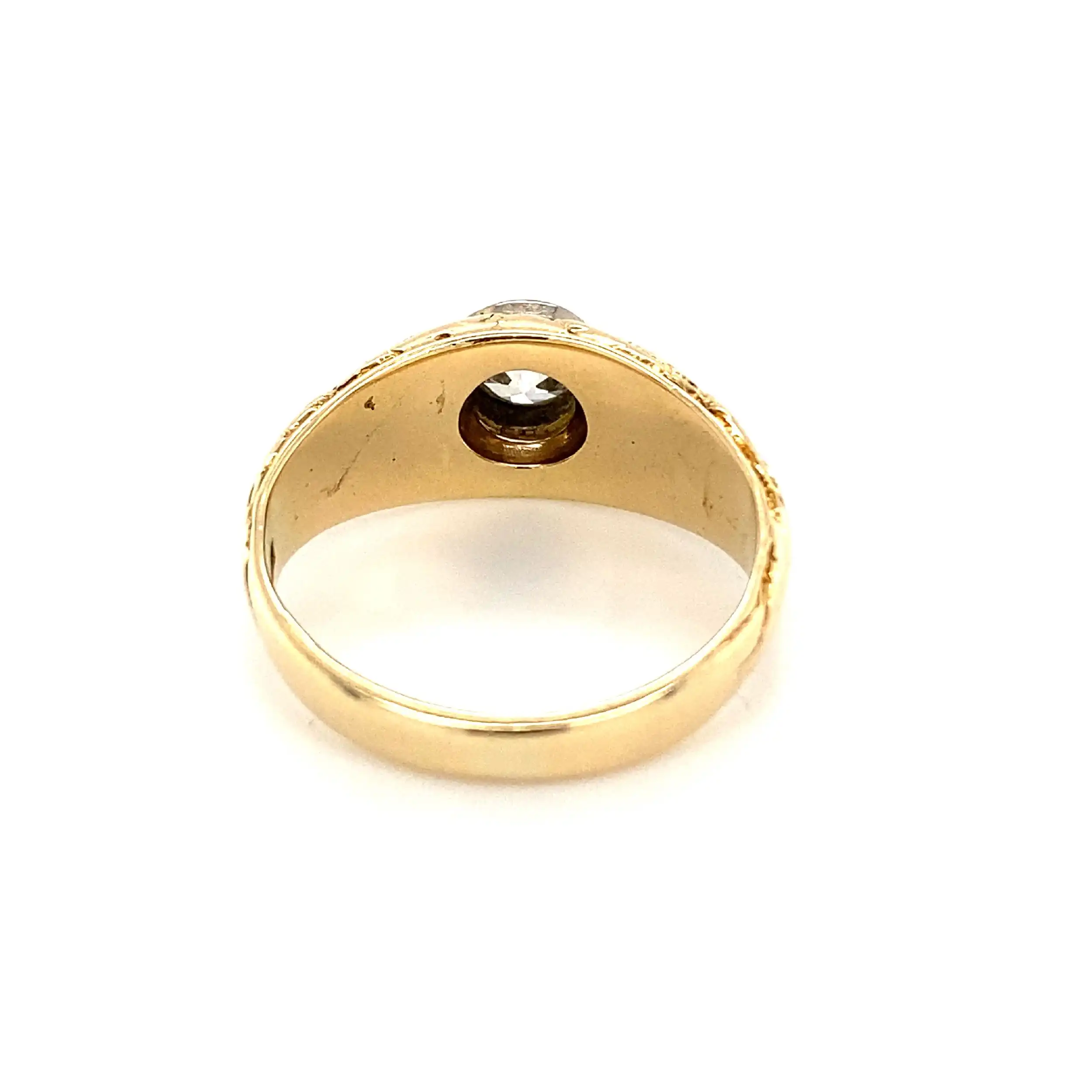 Ring Gelbgold mit Altschliff-Brillant Ring Gelbgold mit Altschliff-Brillant