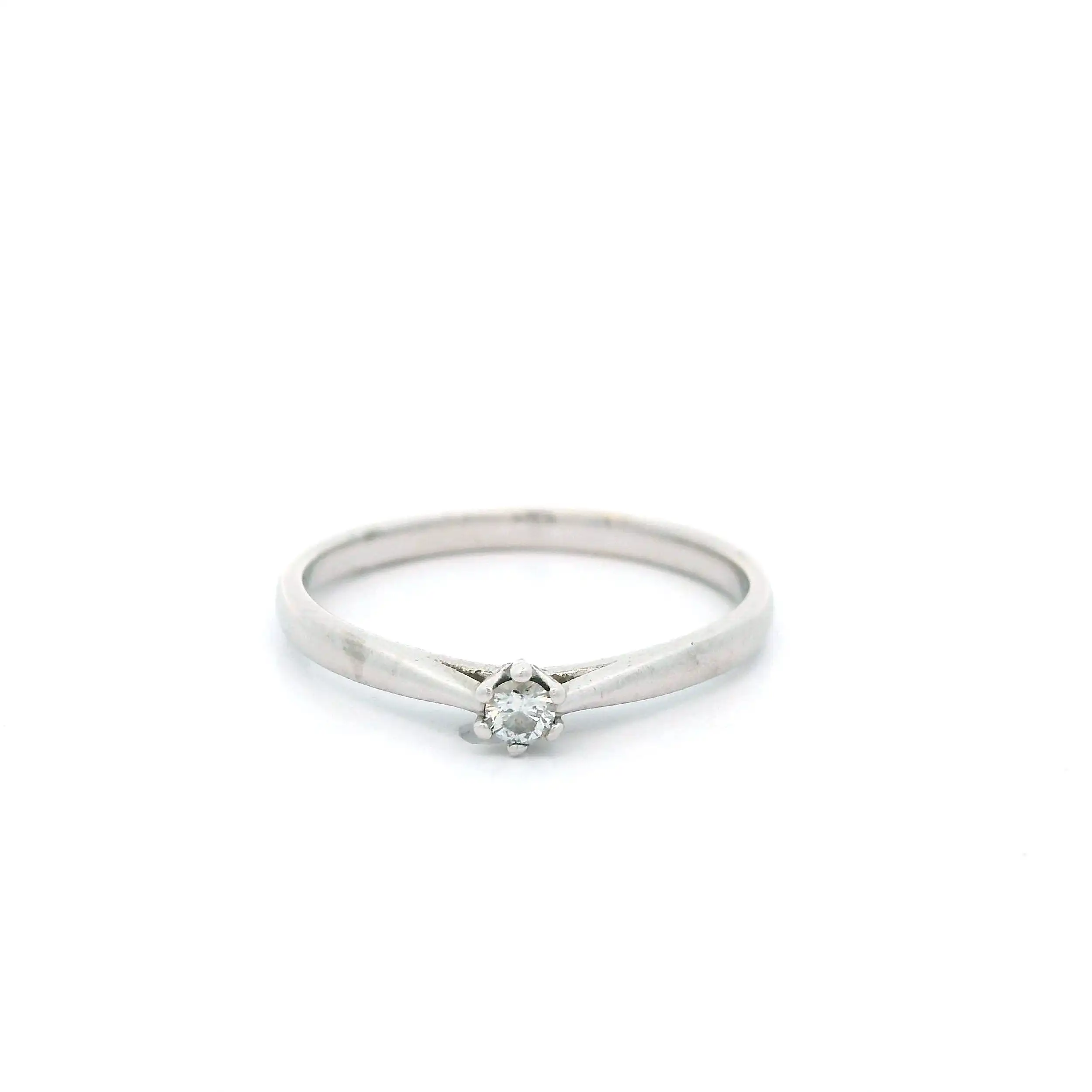 Ring Weißgold mit Brillant Solitär