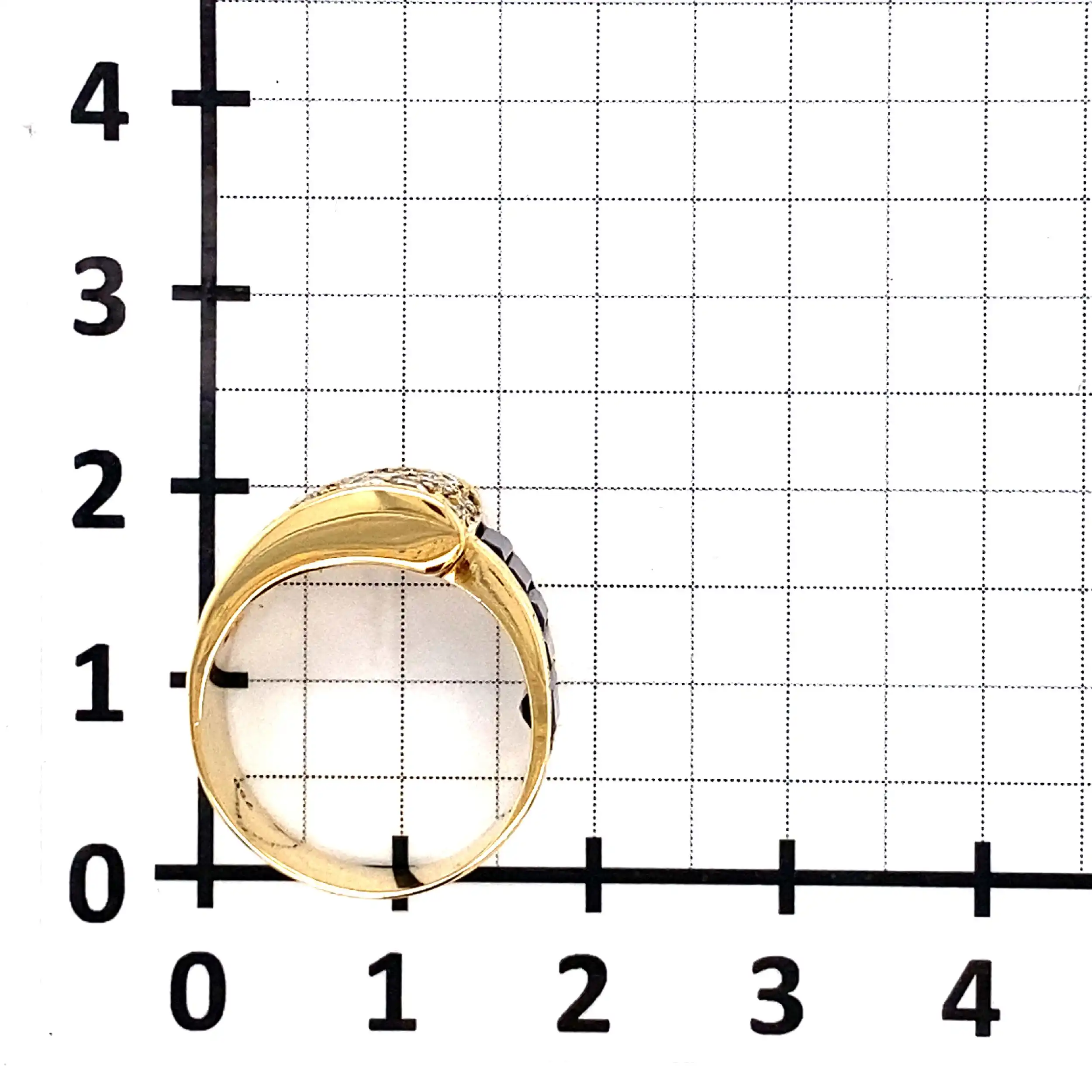 Ring Gelbgold mit Brillanten und blauen Steinen