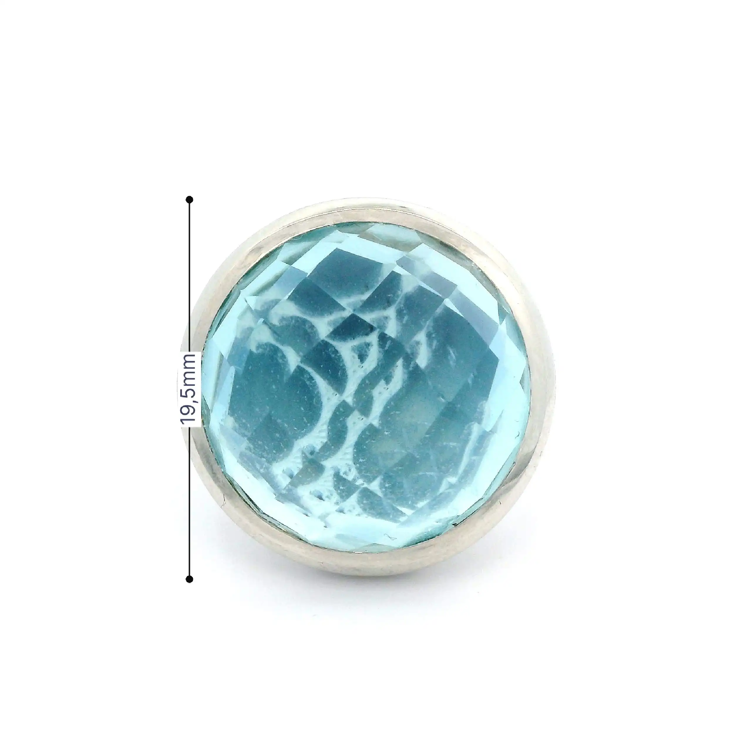 Ring Weißgold mit hellblauem Farbstein Ring Weißgold mit hellblauem Farbstein