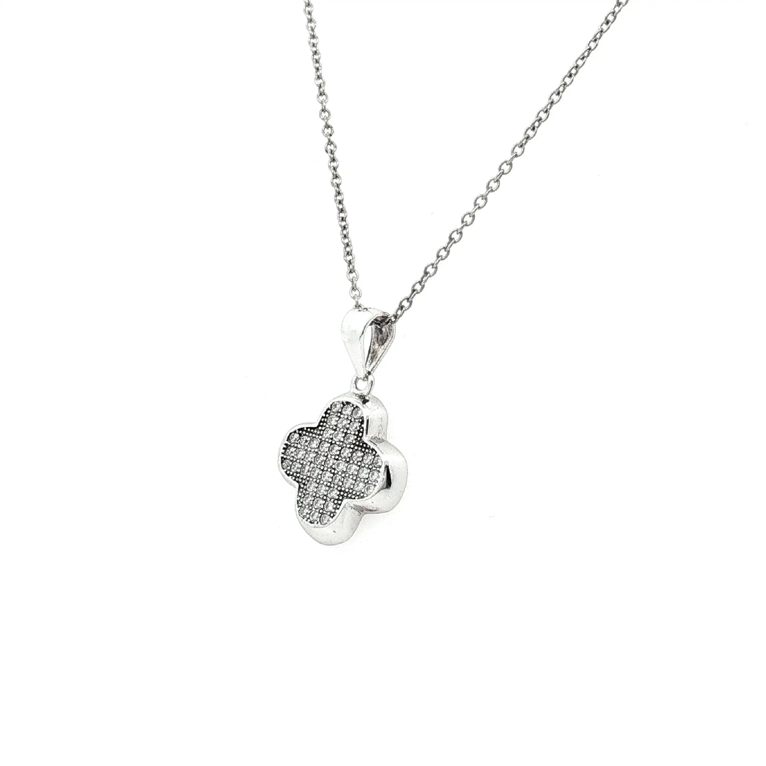 Kette mit Anhänger mit Zirkonia Kreuz