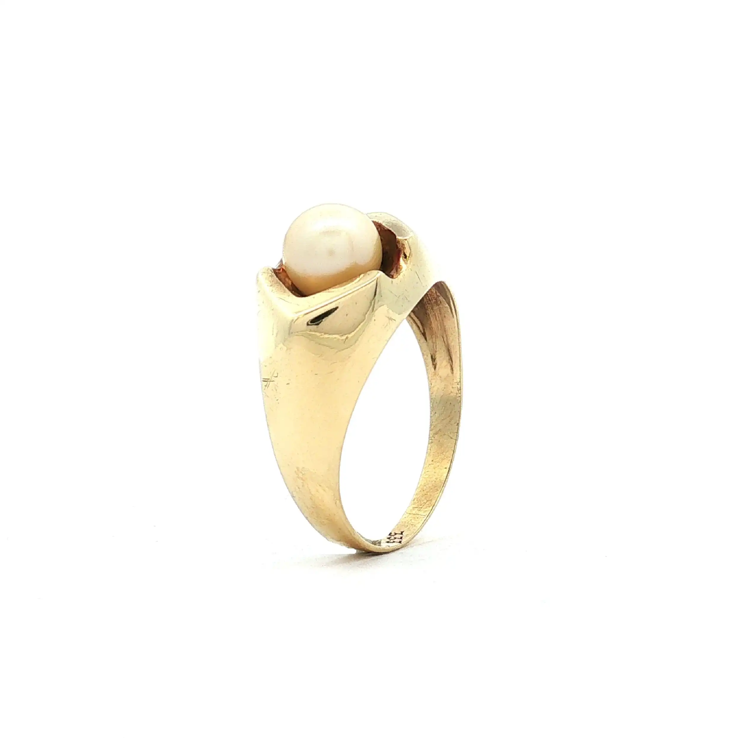 Ring Gelbgold mit Perle Ring Gelbgold mit Perle