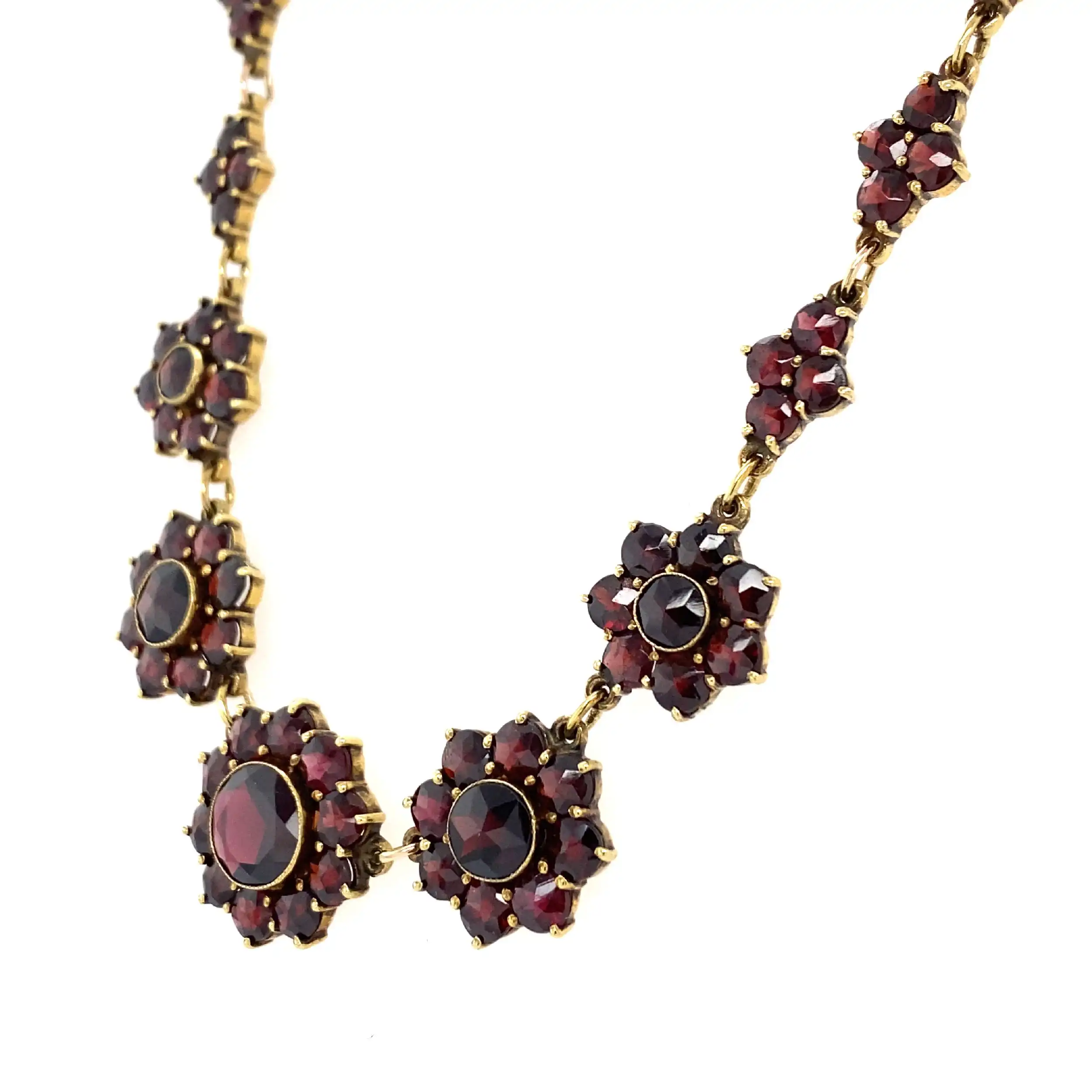 Collier Gelbgold mit Granat