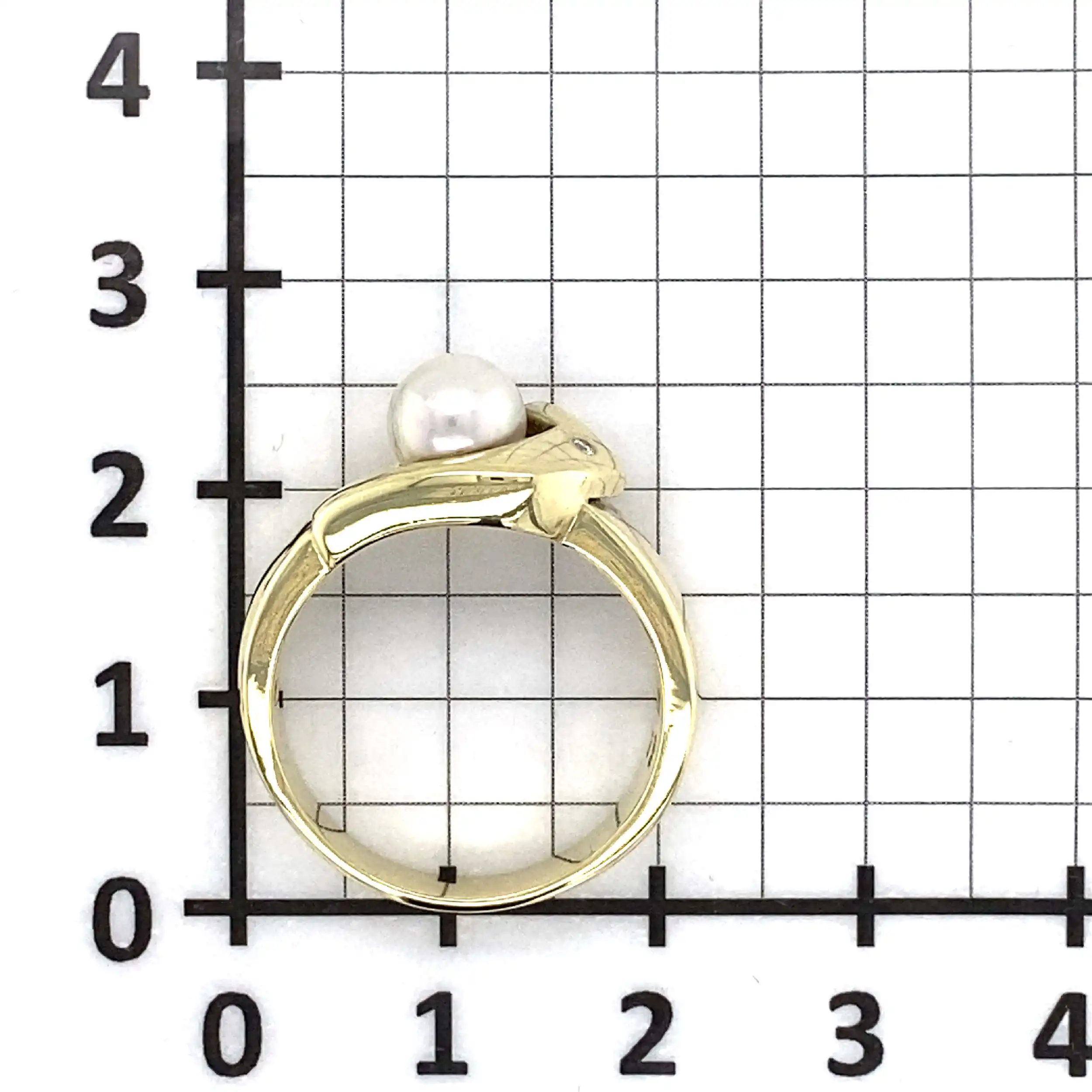 Ring Gelbgold mit Perle und Brillant Ring Gelbgold mit Perle und Brillant
