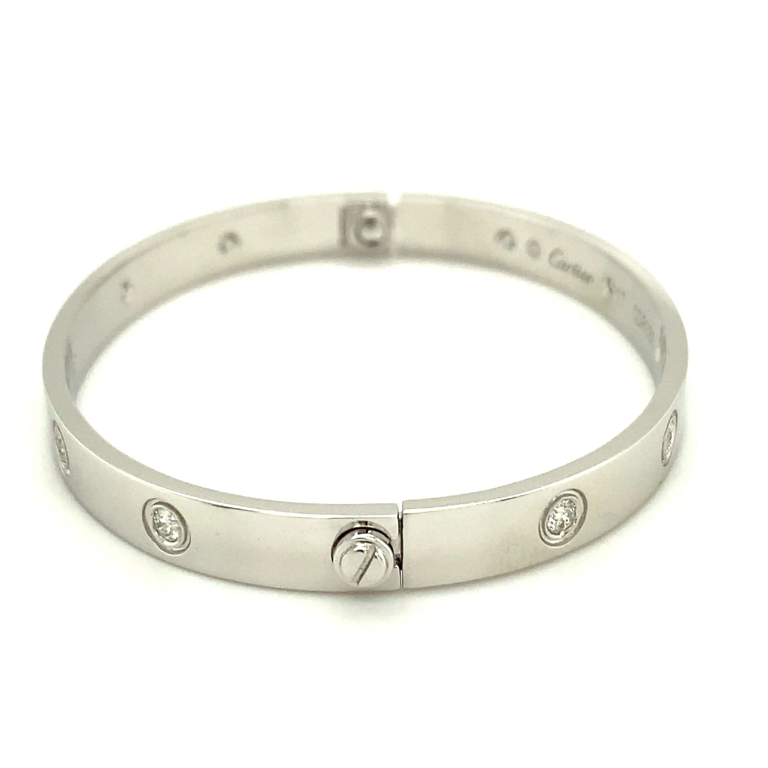 Cartier Love Armreif Weißgold mit Brillanten
