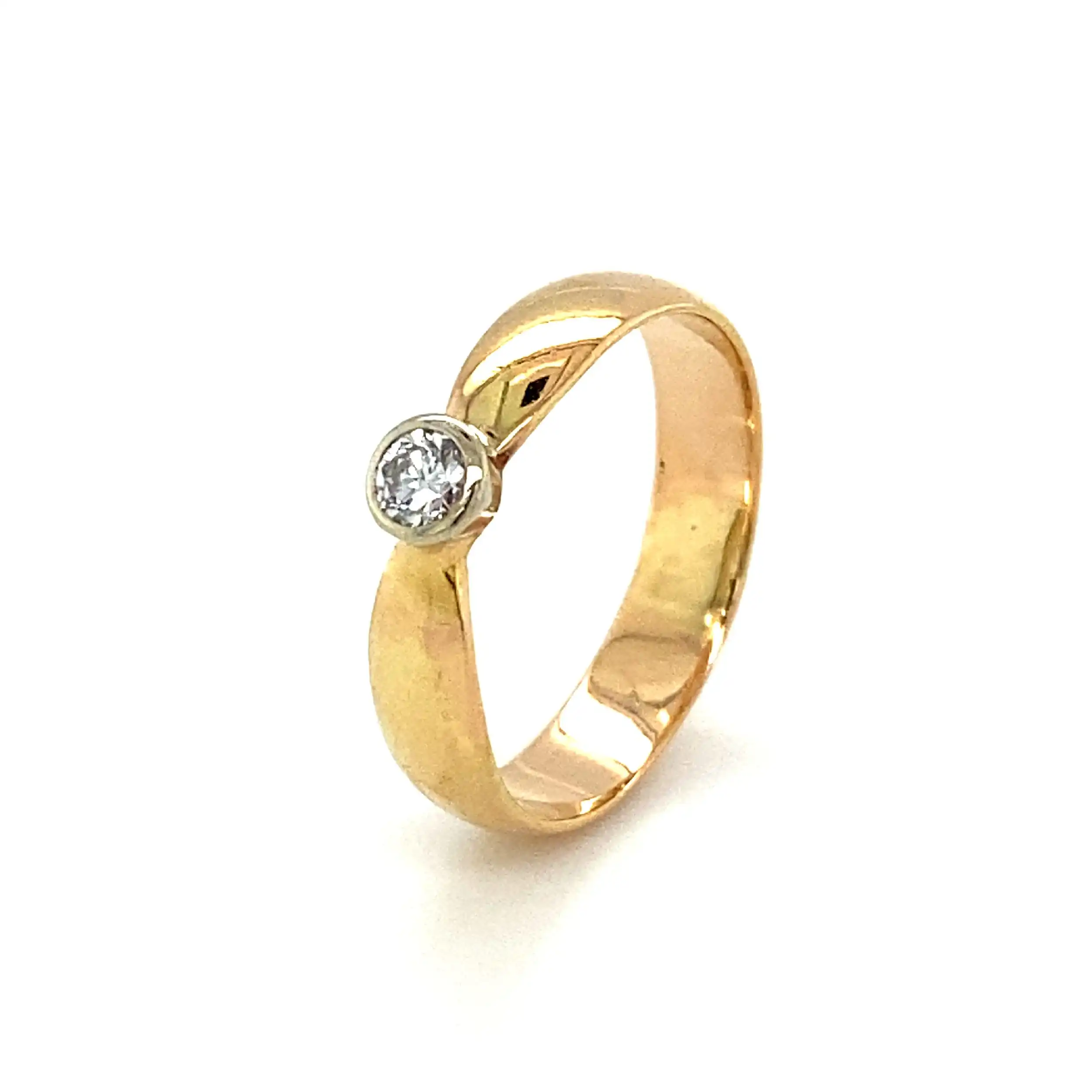 Ring Gelbgold mit Brillant Ring Gelbgold mit Brillant