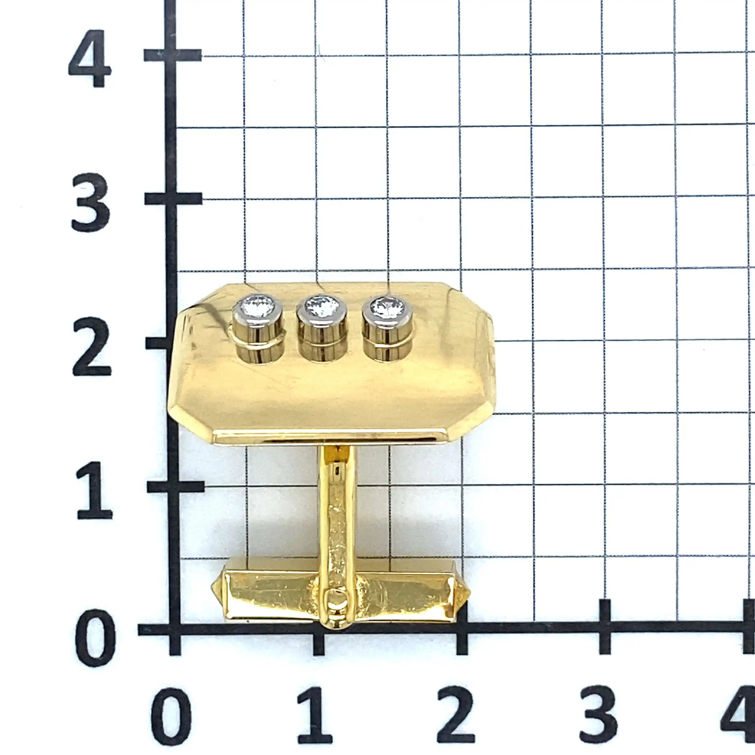 Manschettenknöpfe Bicolor mit Brillanten, graviert mit je 0,17ct Manschettenknöpfe Bicolor mit Brillanten, graviert mit je 0,17ct
