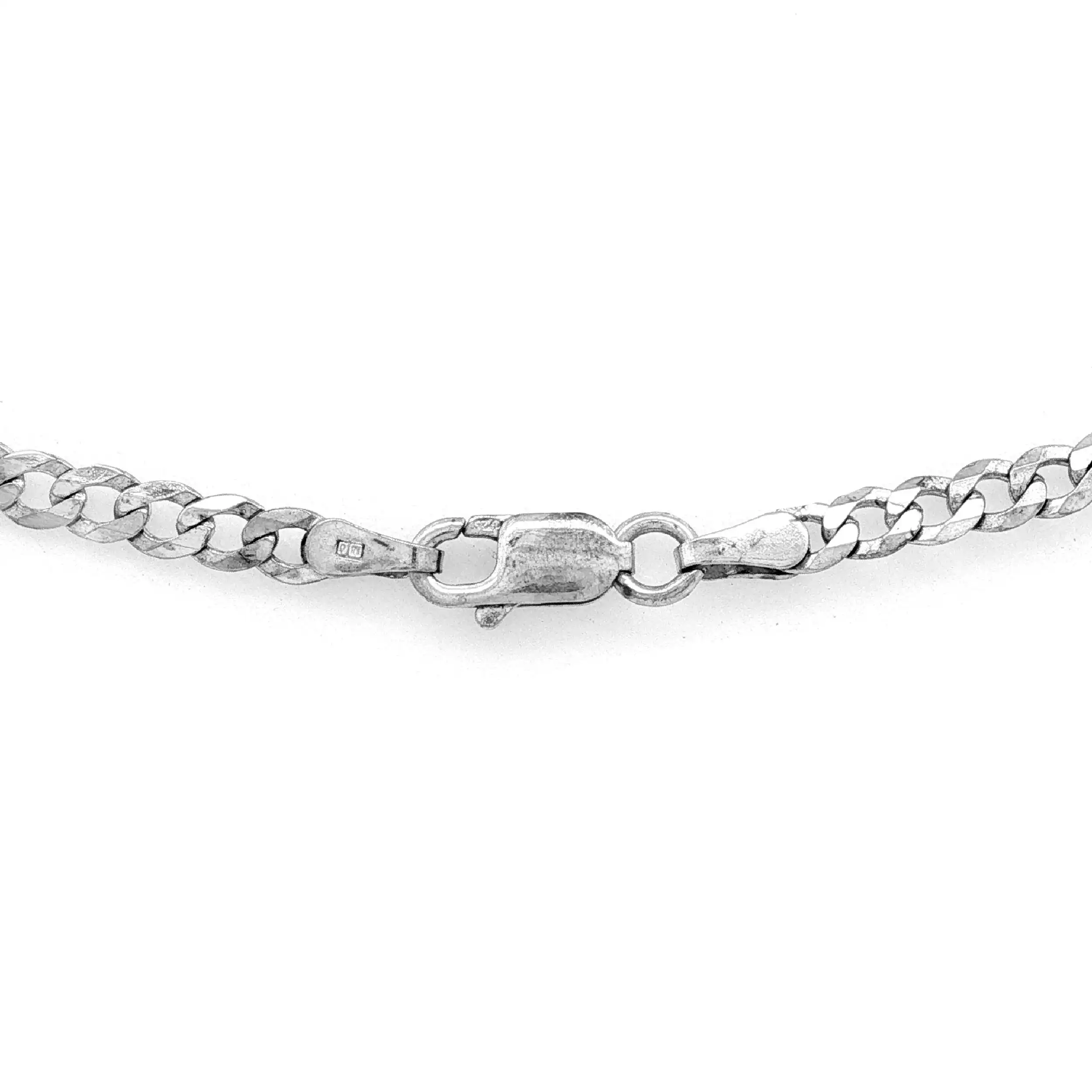 Panzerkette Silber mit Kreuzanhänger